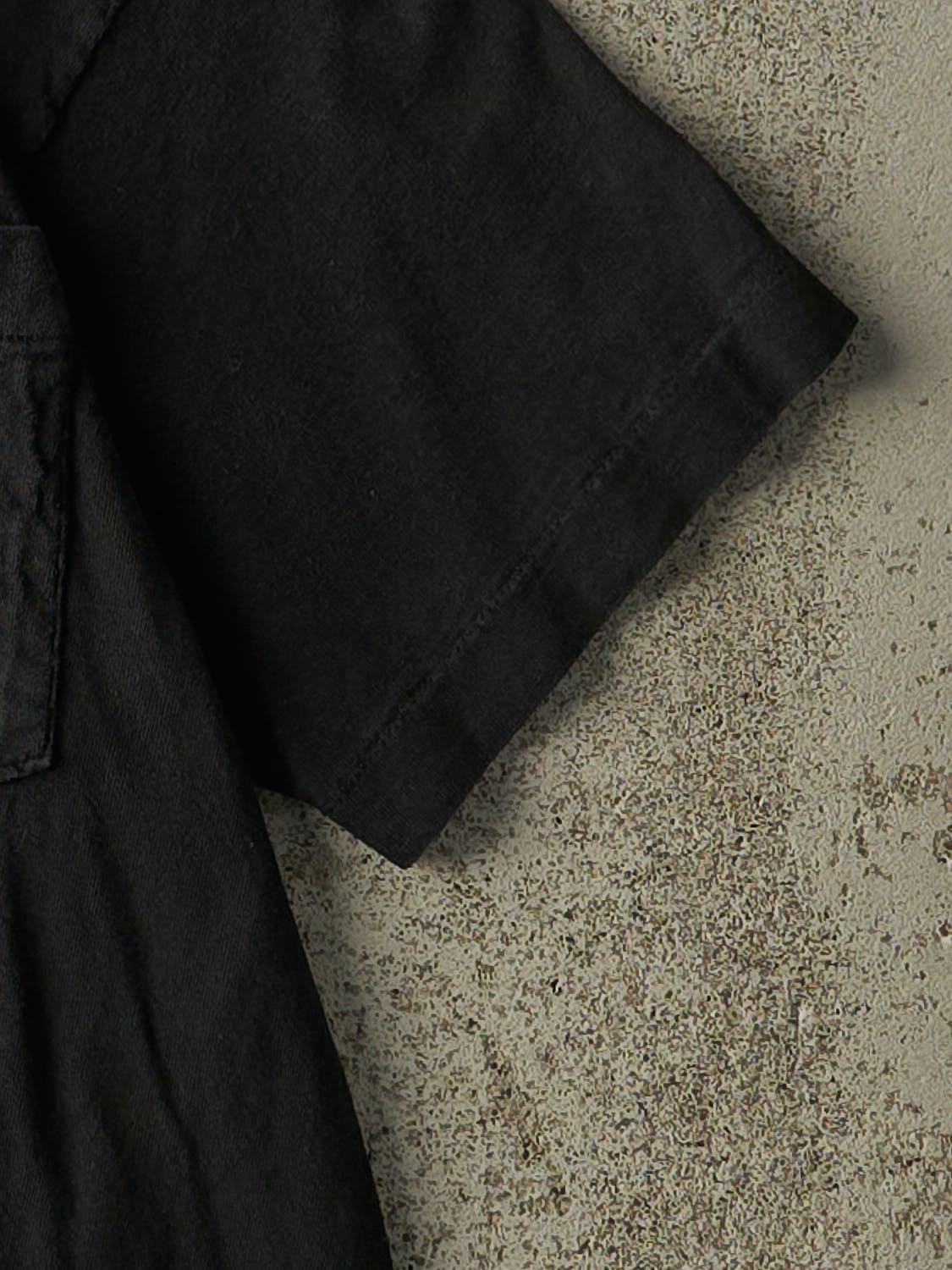 Vintage 80s Black Blank Pocket Single Stitch Tee (XS/S)