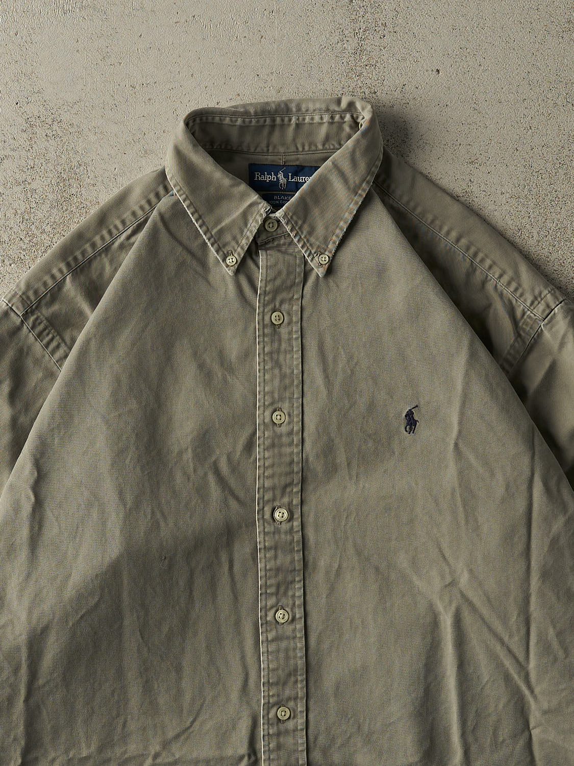 Vintage 90s Grey Ralph Lauren Button Up Long Sleeve (XXL/XXXL)