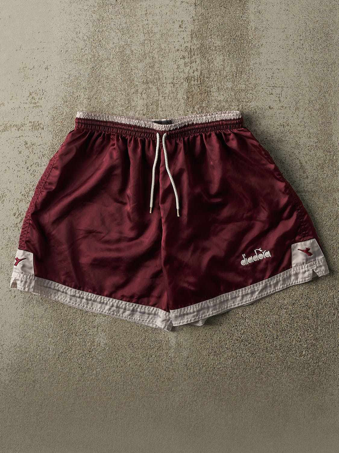 Vintage 90s Burgundy Diadora Track Shorts (26x6)