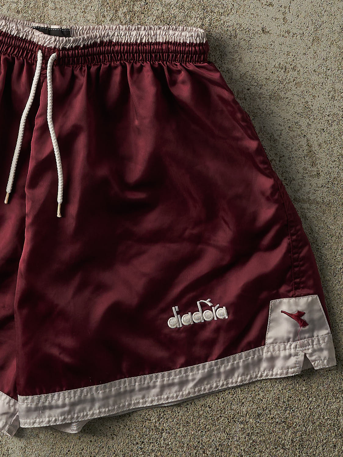 Vintage 90s Burgundy Diadora Track Shorts (26x6)