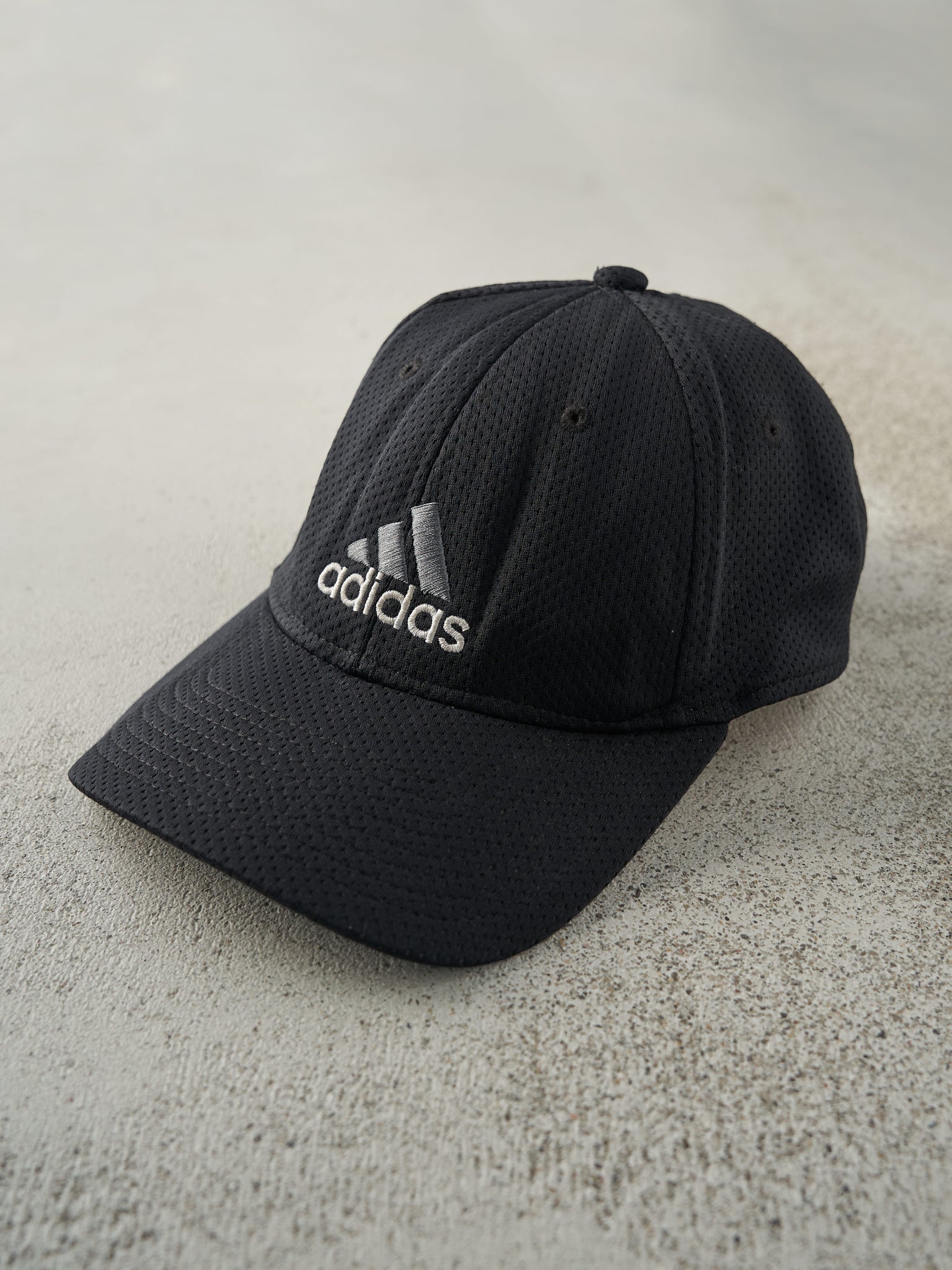 Vintage Y2K Black Adidas Flexfit Hat (S/M)