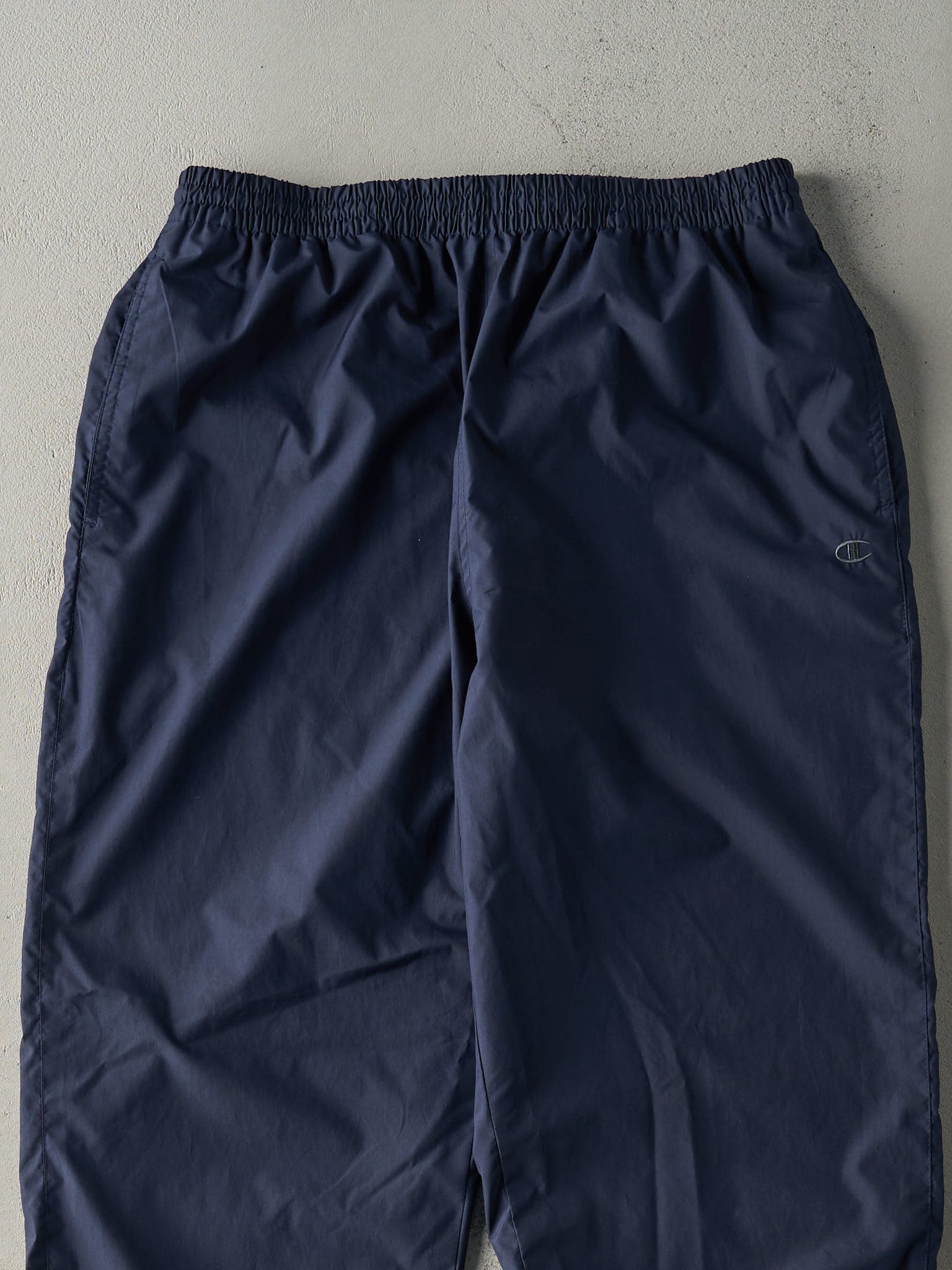 Vintage 90s Navy Blue Champion Windbreaker Pants (33x31.5)