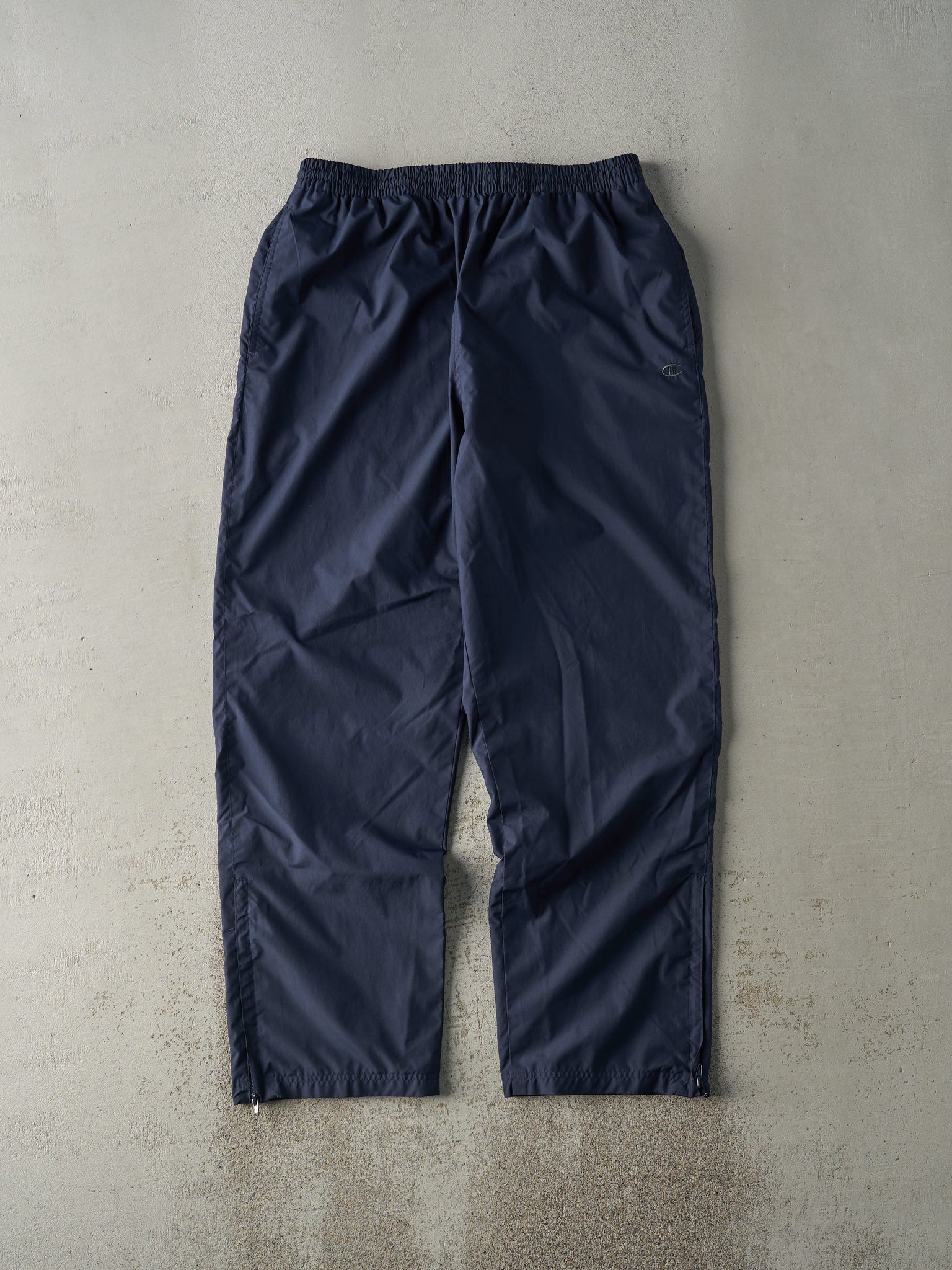 Vintage 90s Navy Blue Champion Windbreaker Pants (33x31.5)