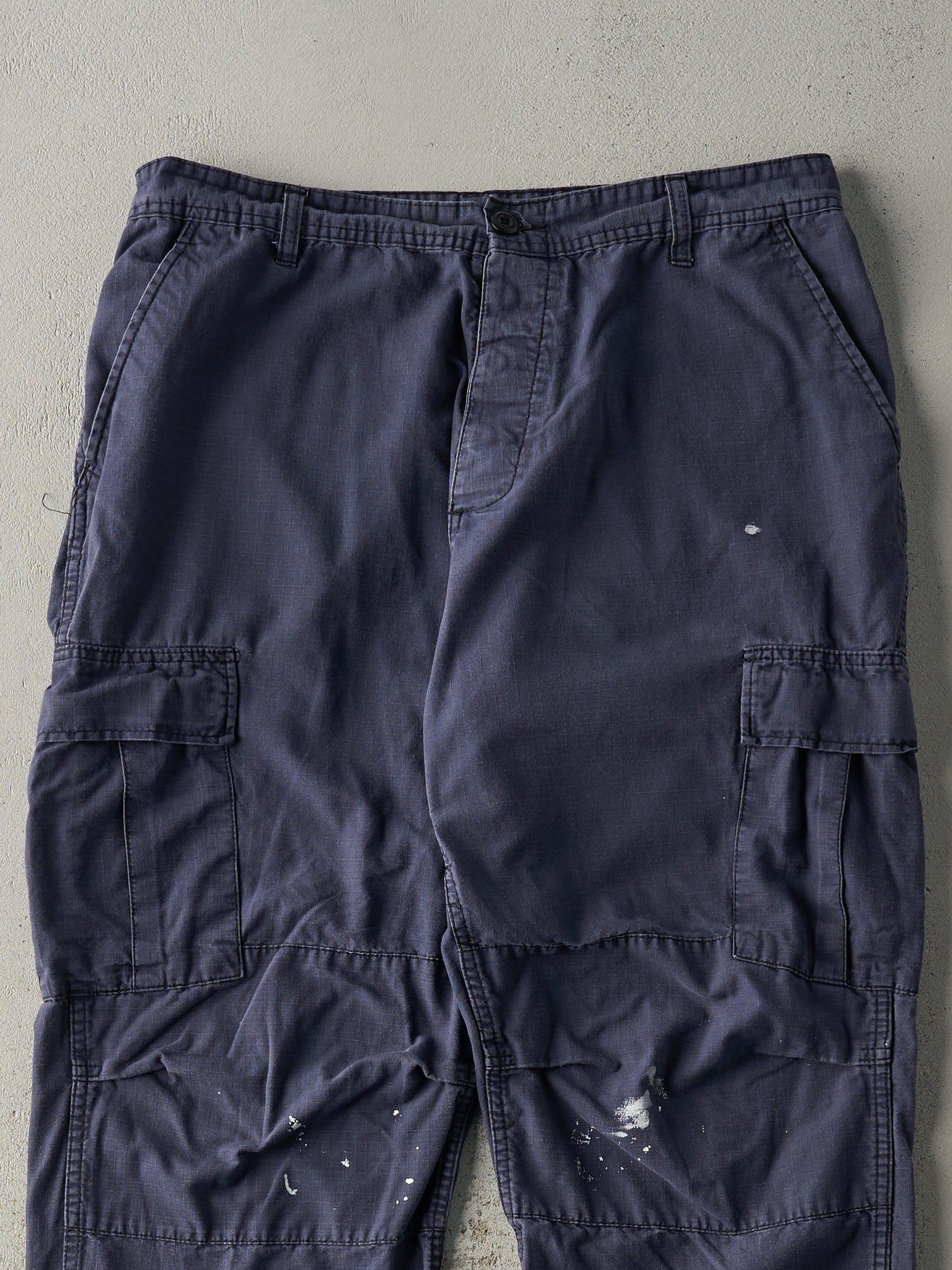 Vintage 90s Navy Blue Military Cargo Pants (35.5x30)