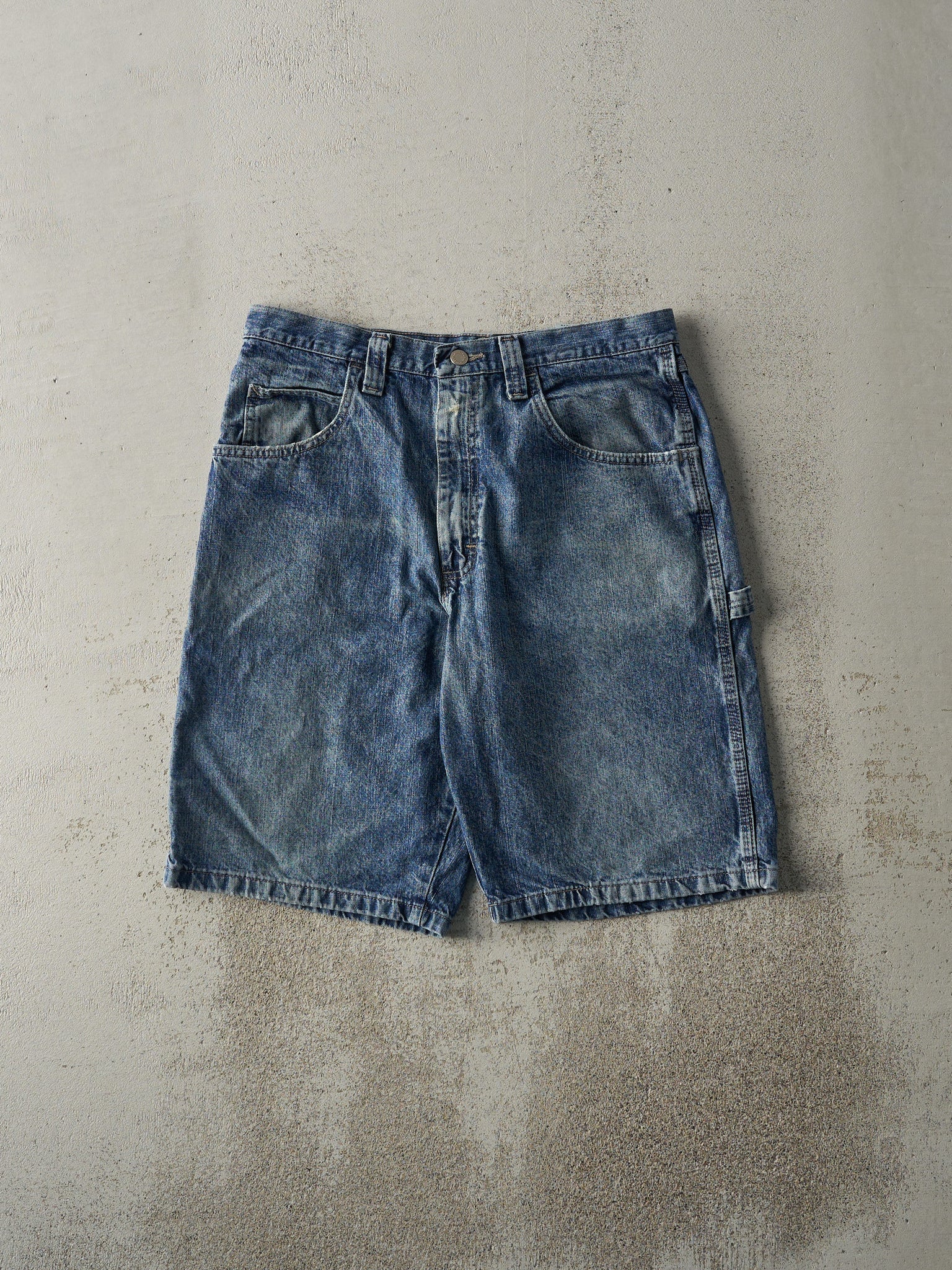 Vintage 90s Dark Wash Wrangler Carpenter Shorts (33x11)