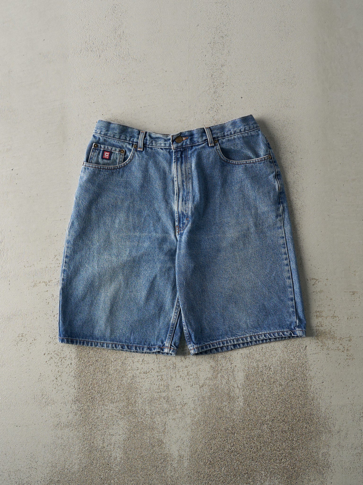 Vintage 90s Mid Wash Chaps by Ralph Lauren Jean Shorts (33.5x10)