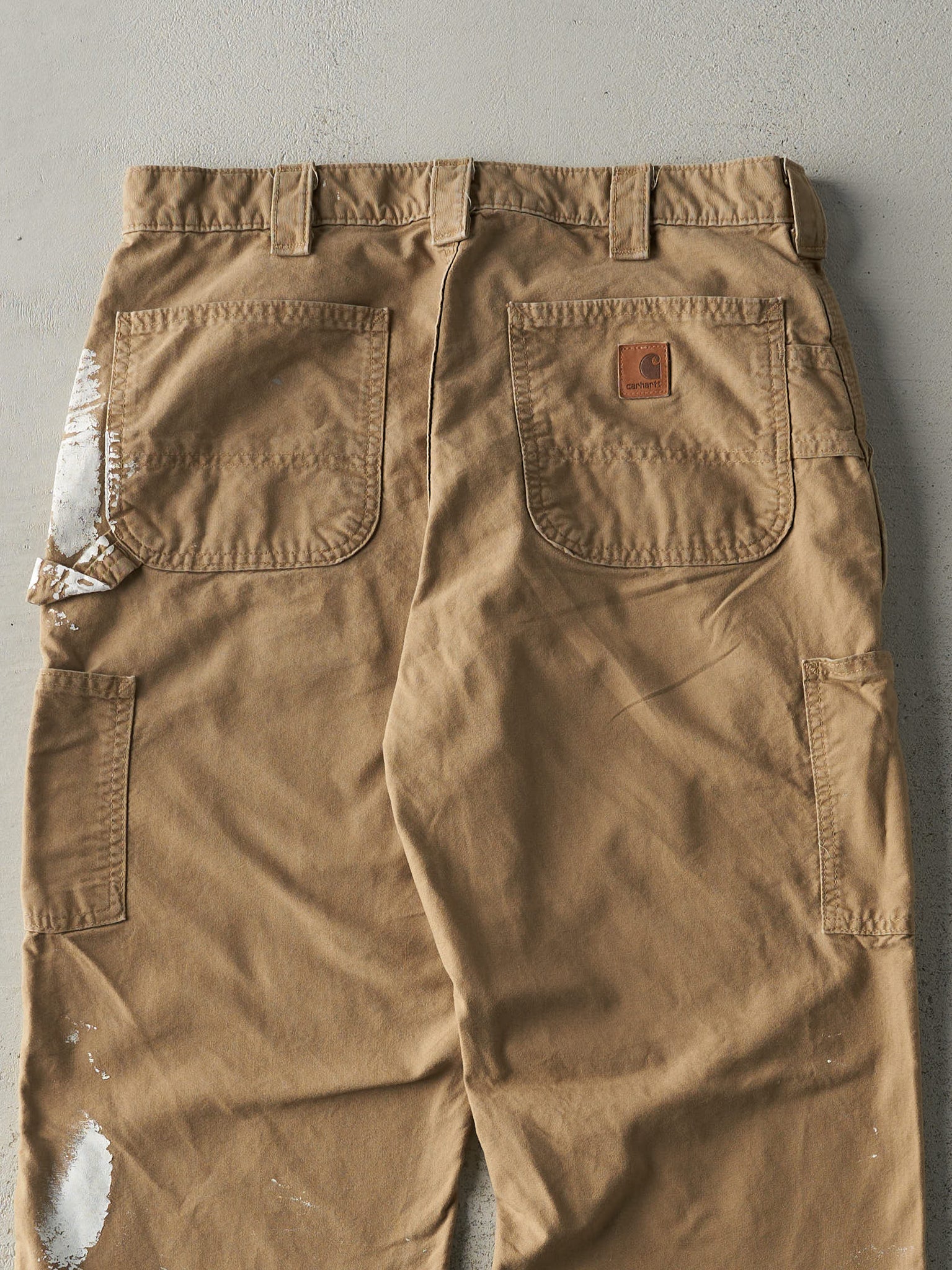 Vintage Y2K Beige Dungaree Fit Carhartt Lightweight Carpenter Pants (33.5x29.5)