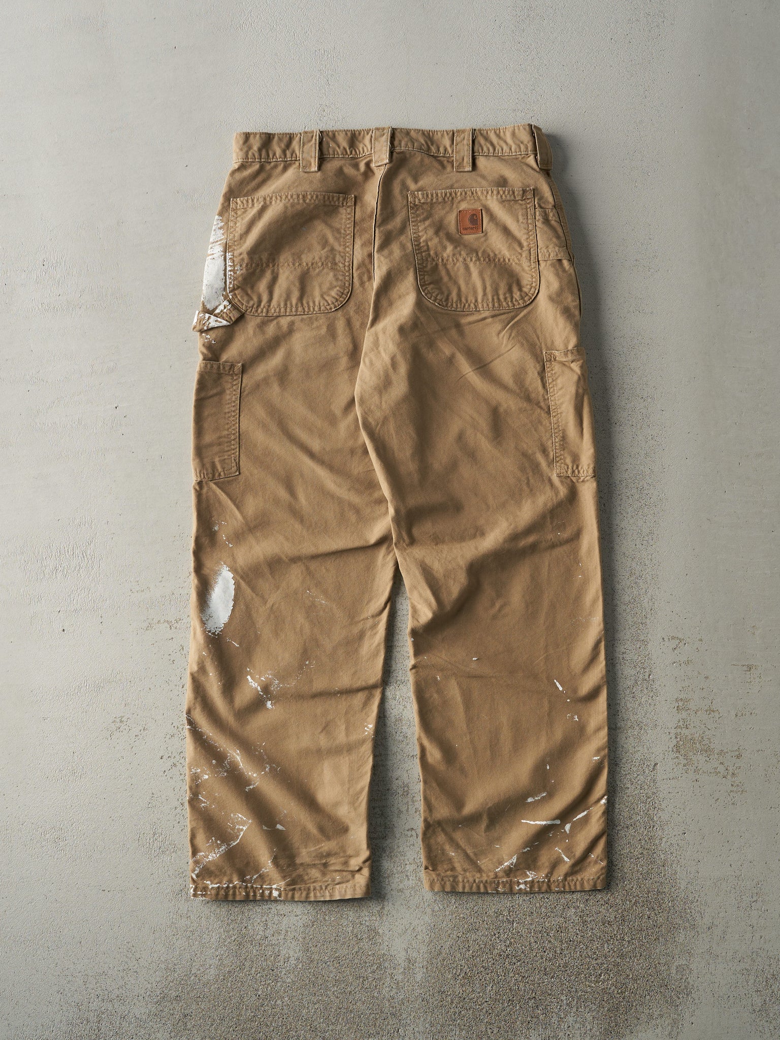 Vintage Y2K Beige Dungaree Fit Carhartt Lightweight Carpenter Pants (33.5x29.5)