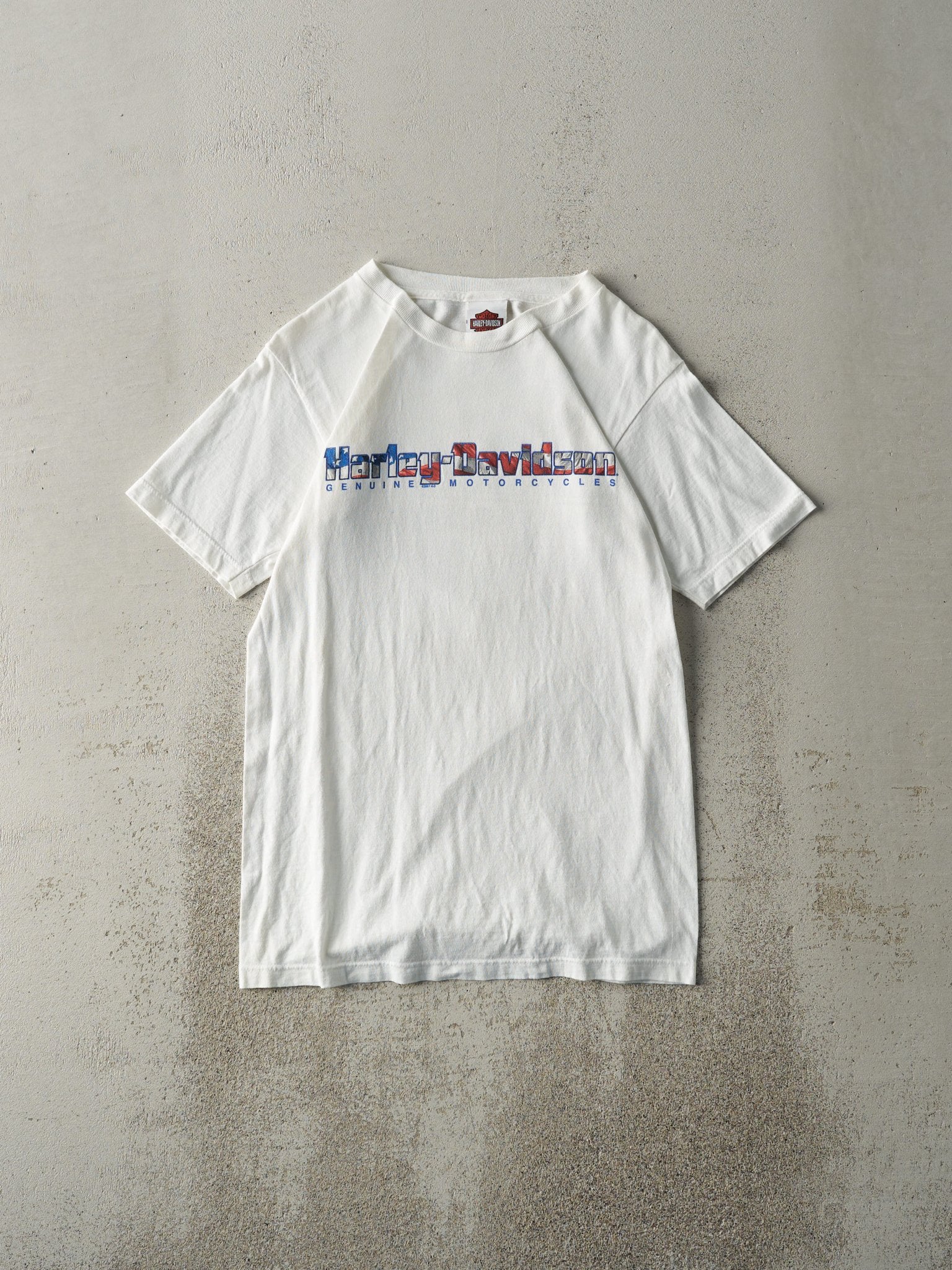 Vintage 07' White Lawrence, KS Harley Davidson Tee (XS/S)