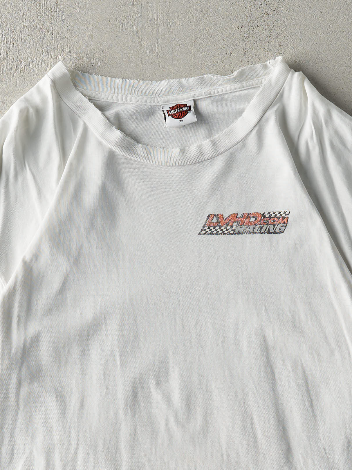 Vintage 06' White Las Vegas Harley Davidson Racing Tee (XL/XXL)