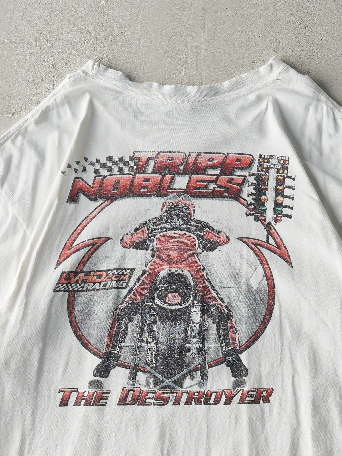 Vintage 06' White Las Vegas Harley Davidson Racing Tee (XL/XXL)