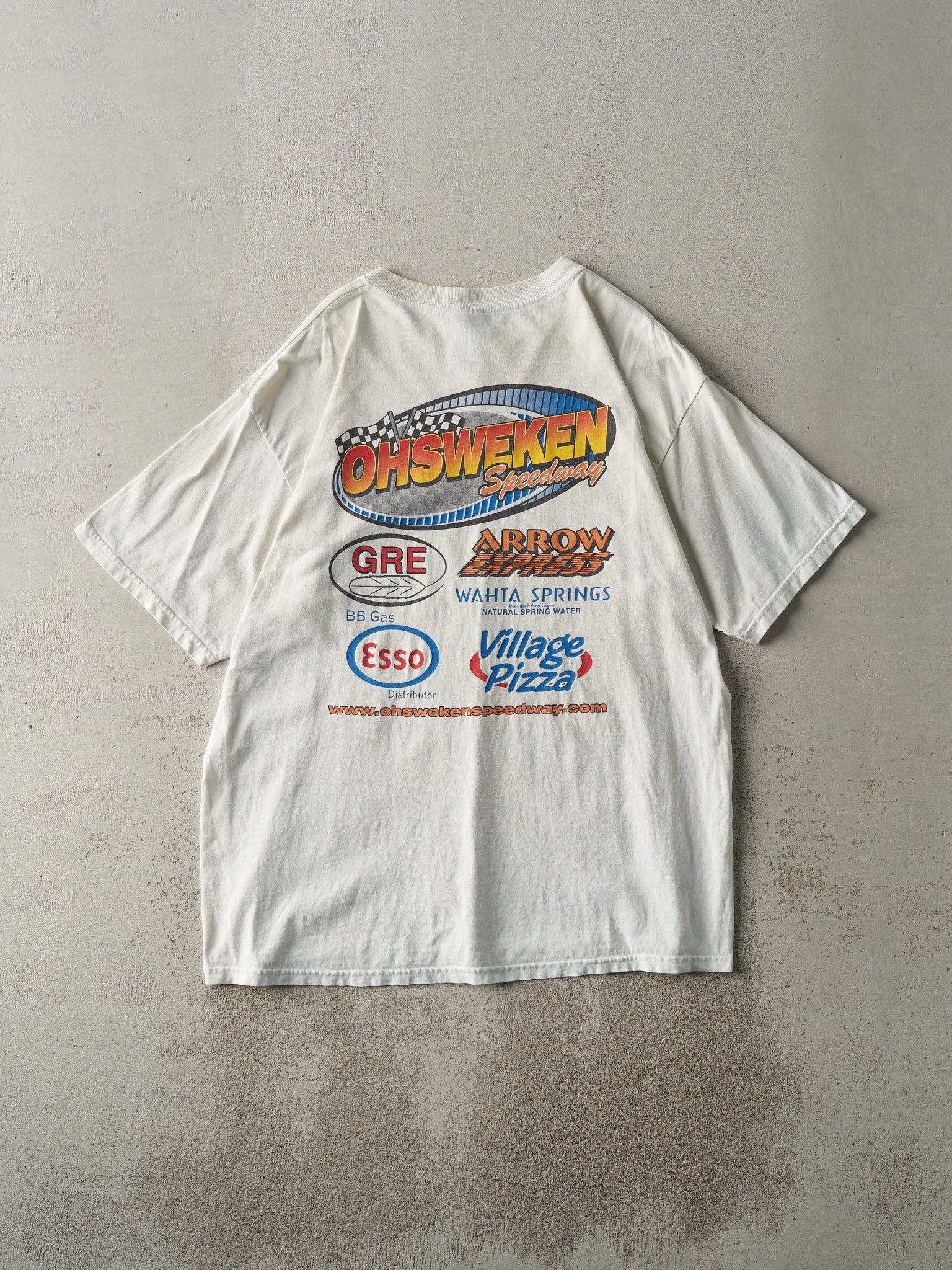 Vintage 05' White Ohsweken Speedway Racing Tee (L)