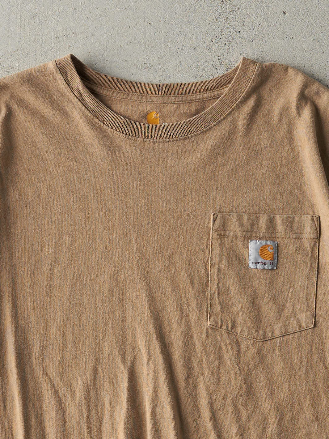 Vintage Y2K Beige Carhartt Pocket Tee (M/L)