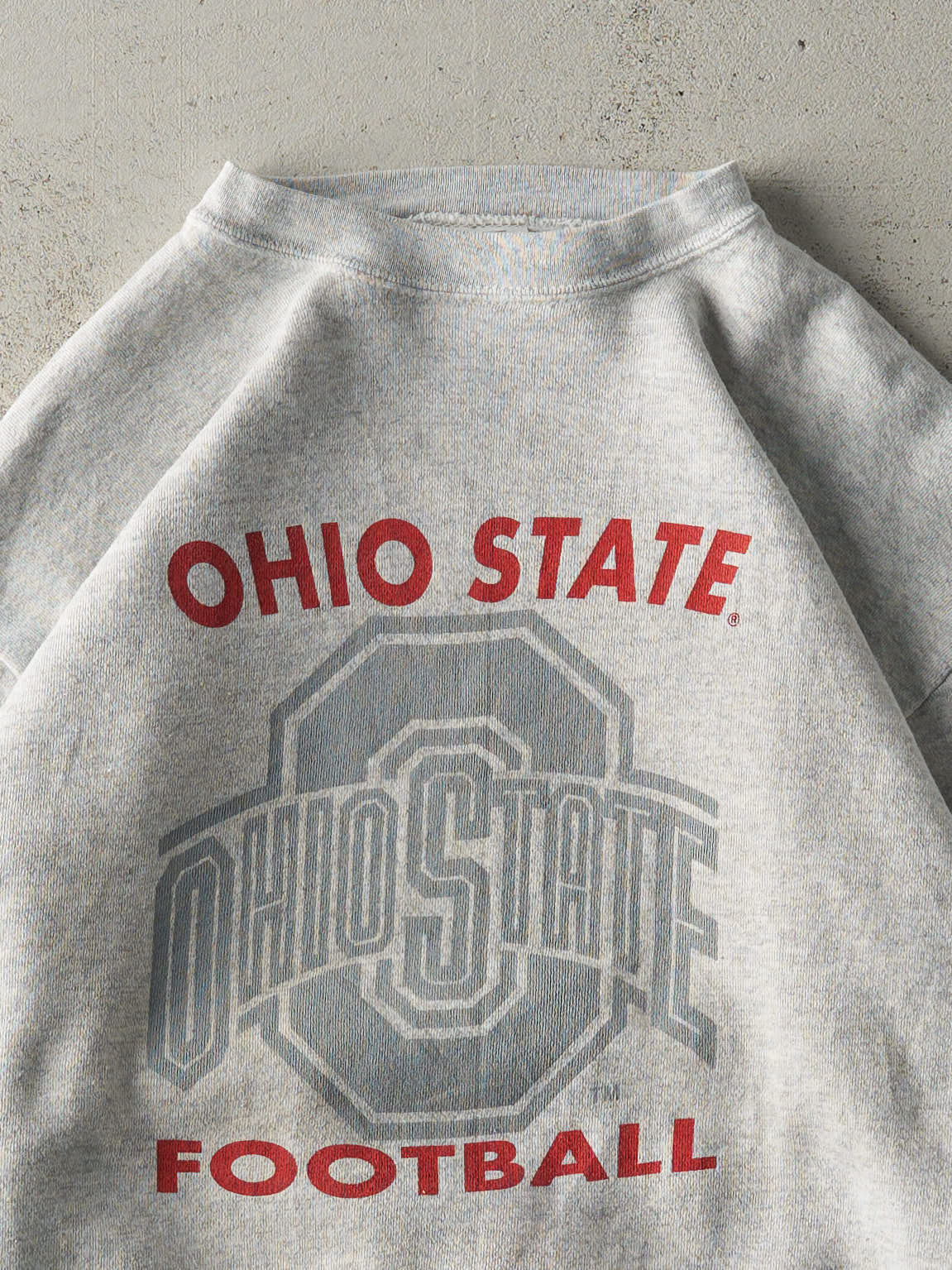 Vintage 90s Heather Grey Ohio State Football Crewneck (M)