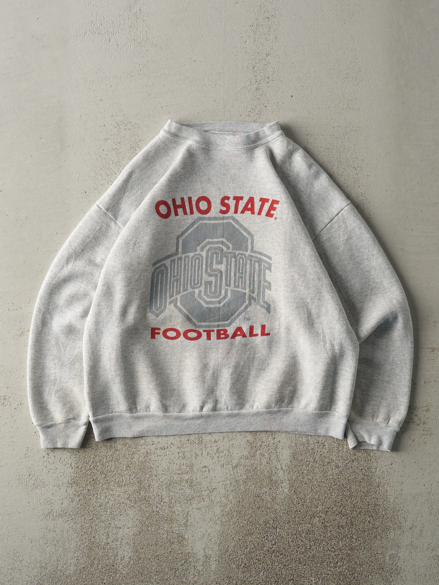 Vintage 90s Heather Grey Ohio State Football Crewneck (M)