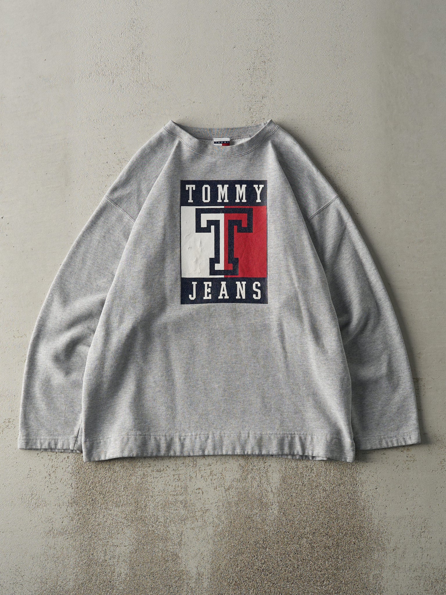 Vintage 90s Grey Tommy Jeans Crewneck (L)