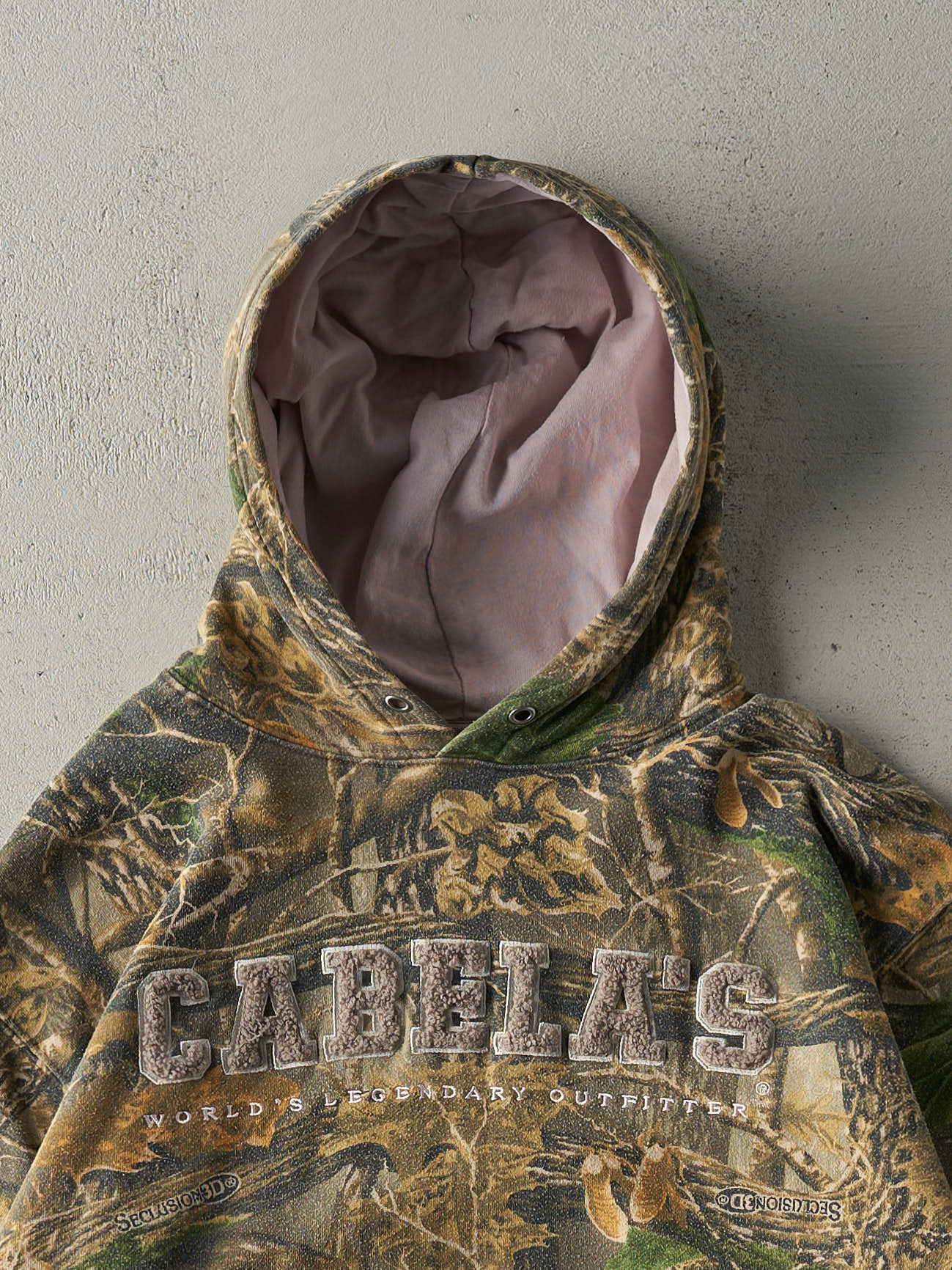 Vintage Y2K Camo Cabela's x Seclusion 3D Boxy Hoodie (M/L)