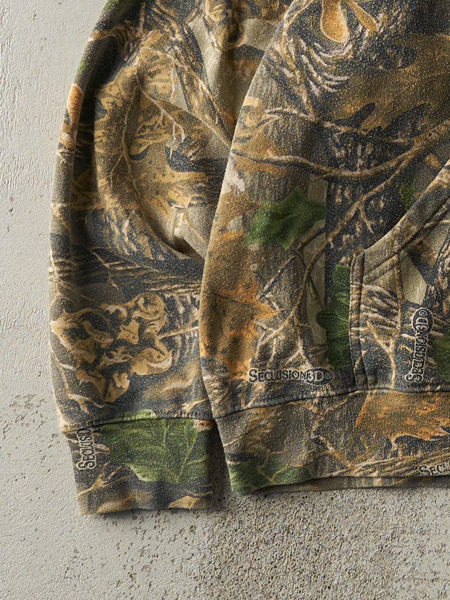 Vintage Y2K Camo Cabela's x Seclusion 3D Boxy Hoodie (M/L)