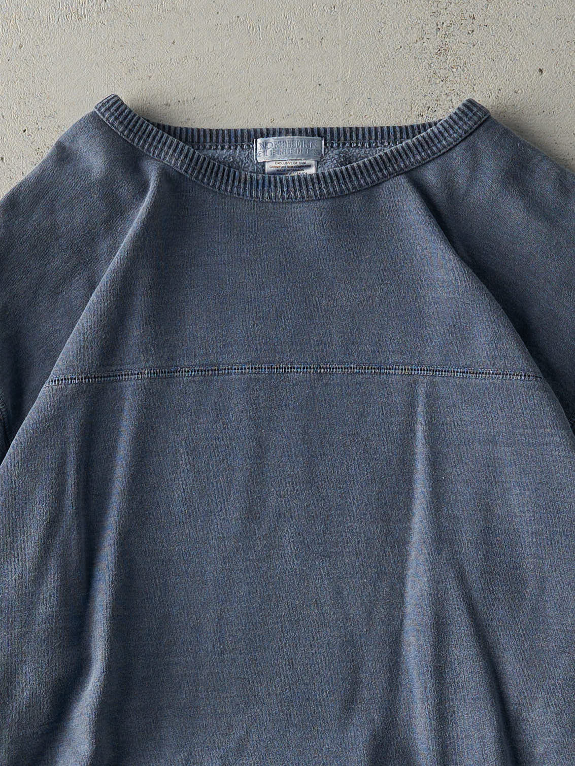 Vintage 90s Washed Blue Blank Crewneck (L)
