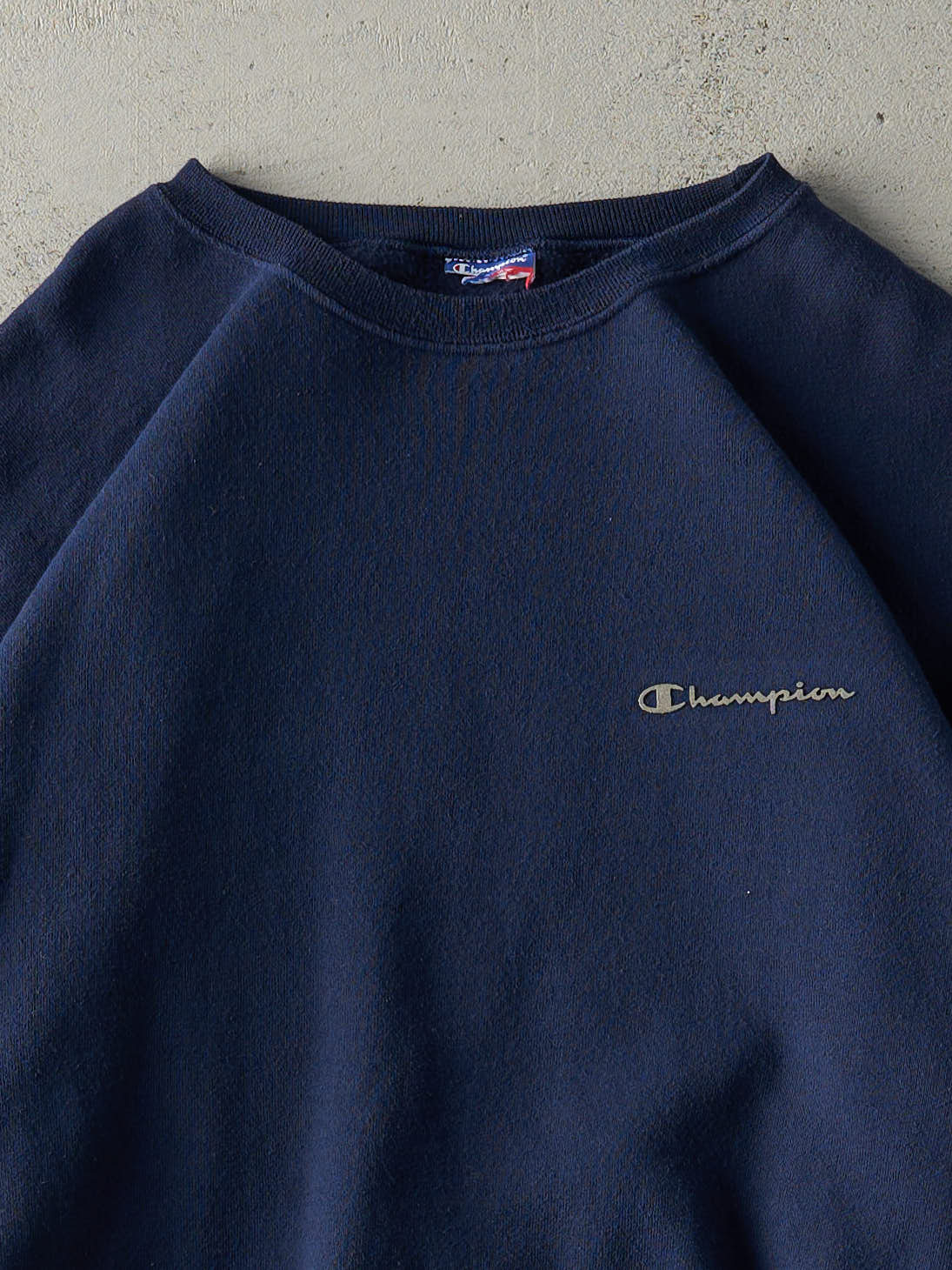 Vintage 90s Navy Blue Champion Logo Crewneck (L)