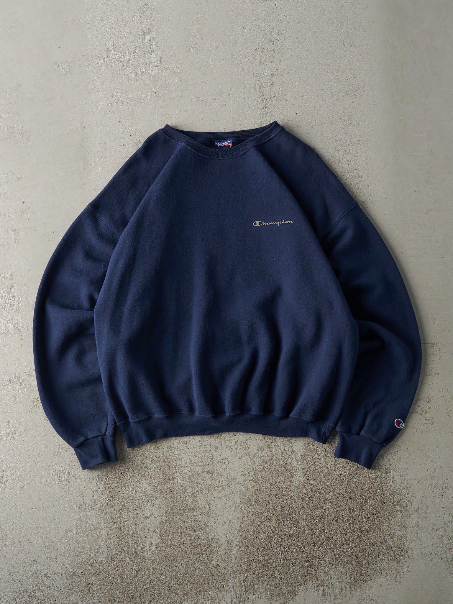 Vintage 90s Navy Blue Champion Logo Crewneck (L)