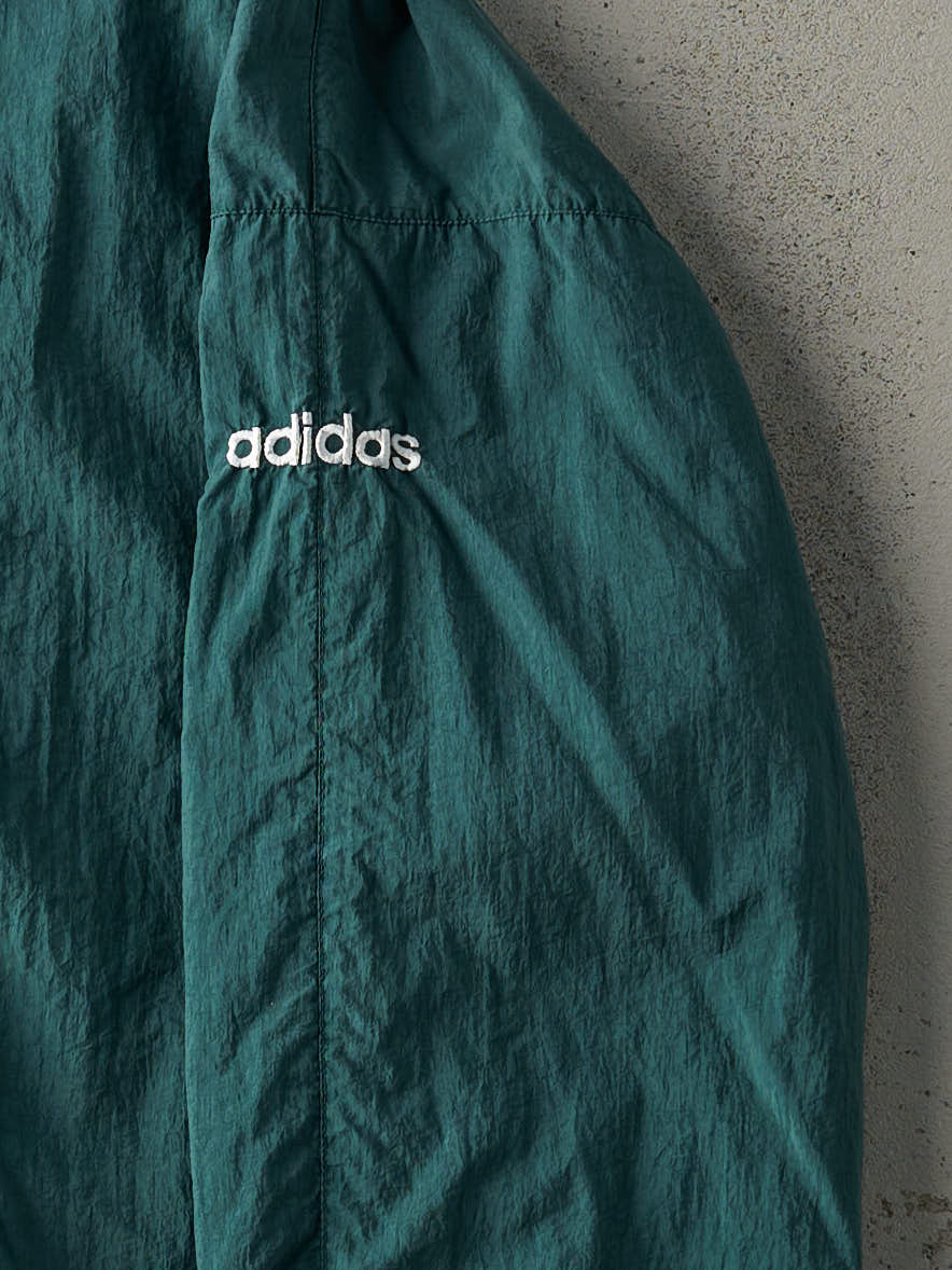 Vintage 90s Green Adidas Windbreaker Jacket (L)