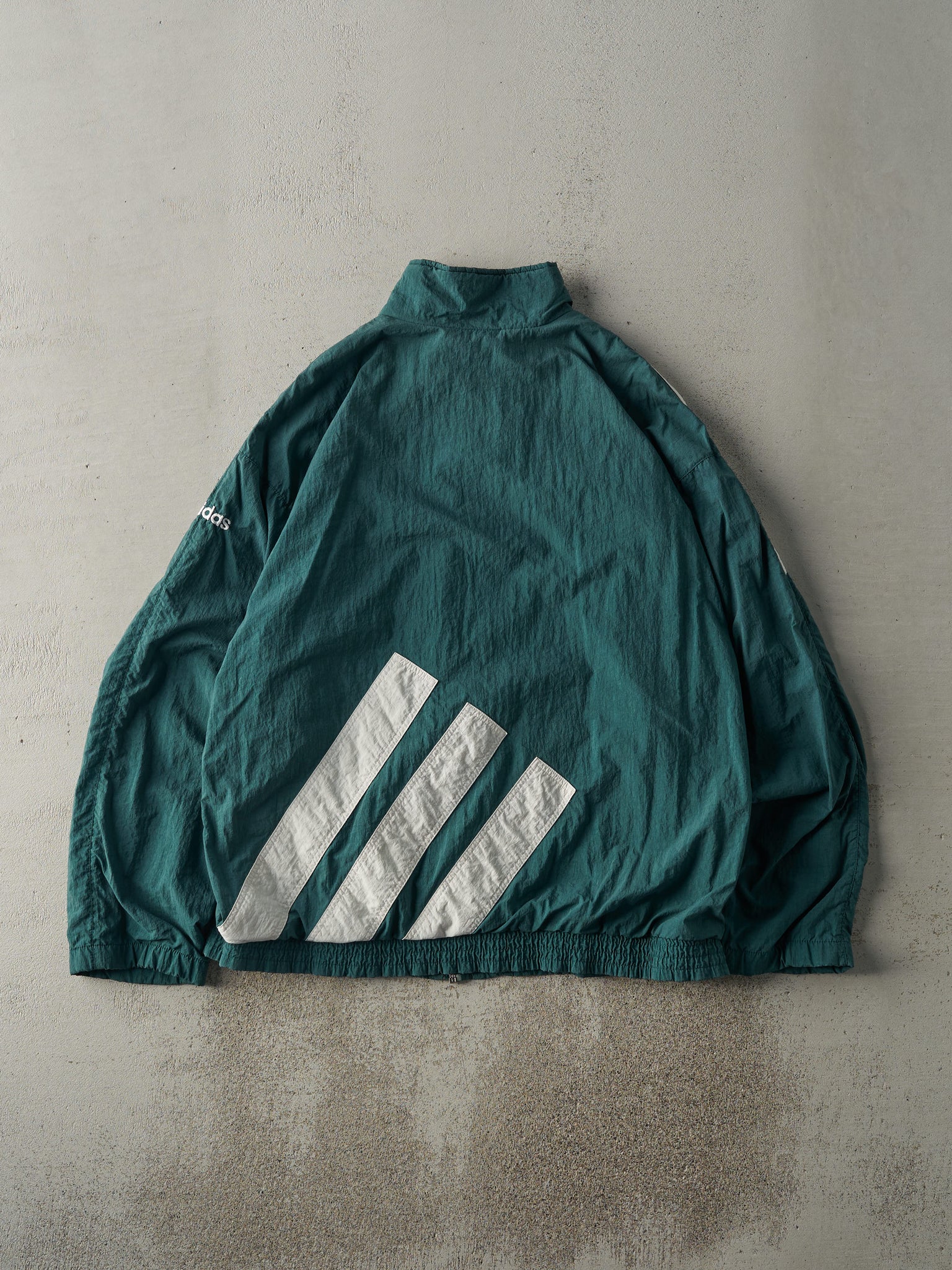 Vintage 90s Green Adidas Windbreaker Jacket (L)