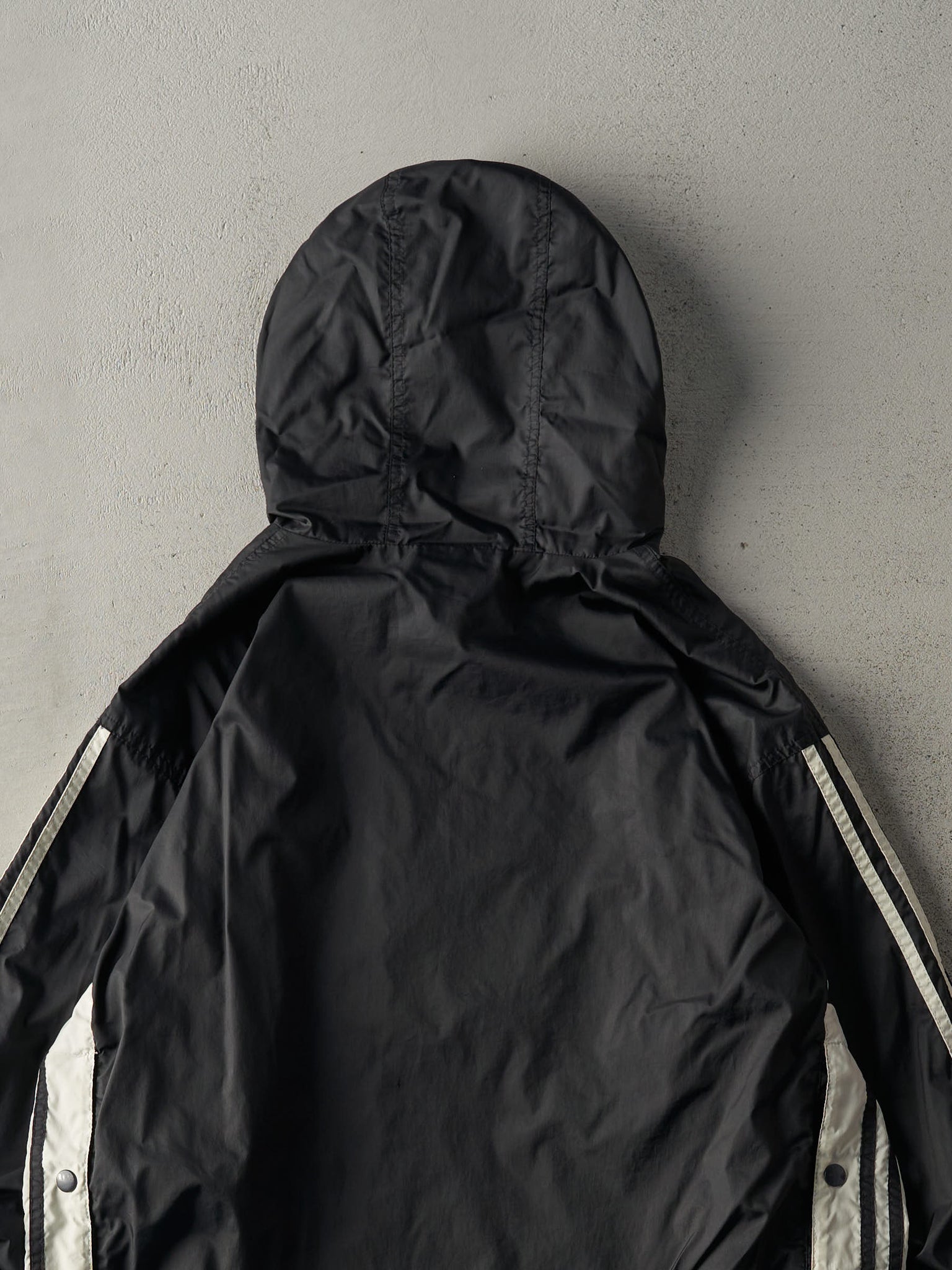 Vintage 90s Black Adidas Quarter Zip Tear Away Jacket (M)