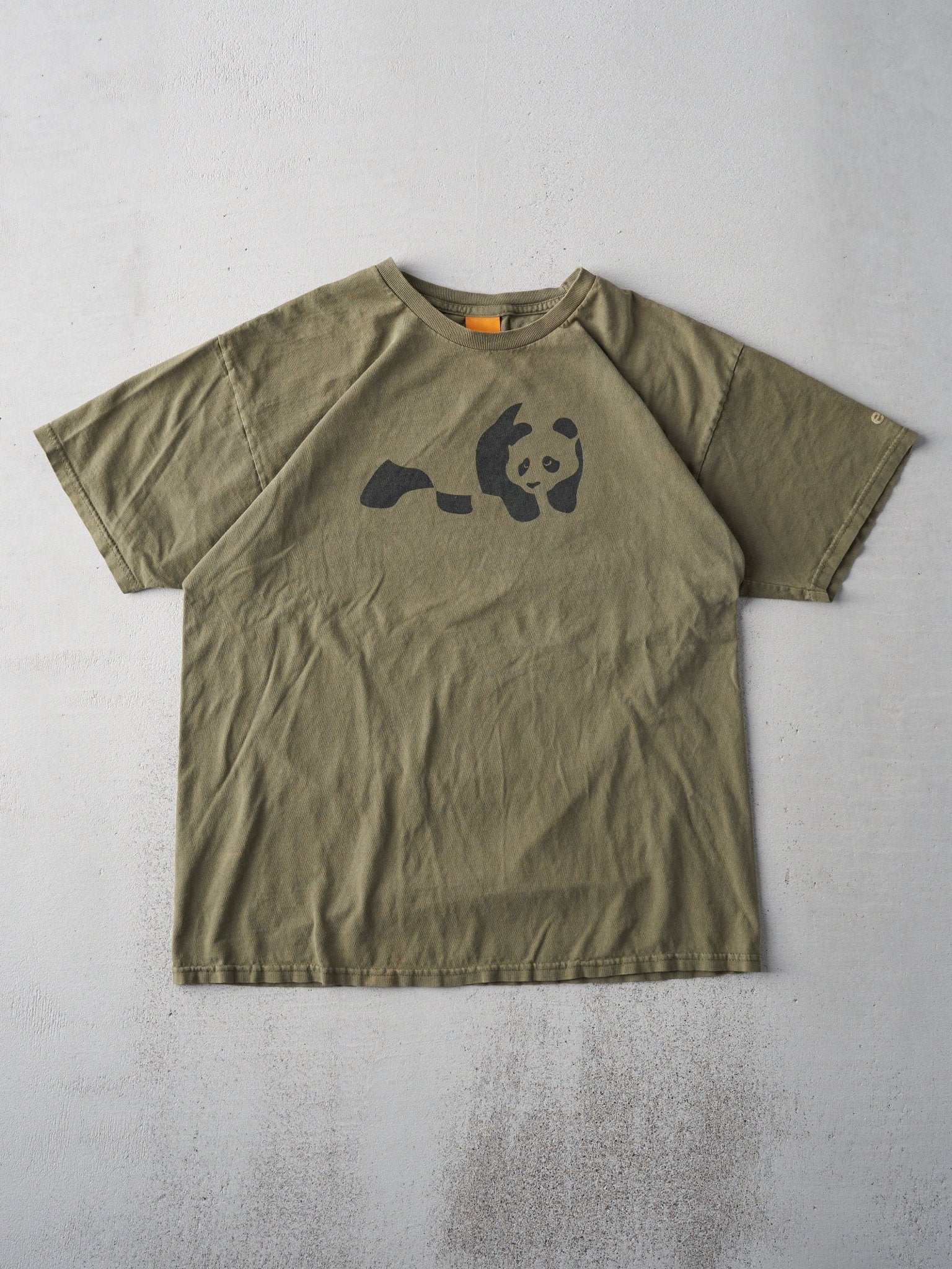 Vintage Y2K Army Green Enjoi Skateboard Tee (M)