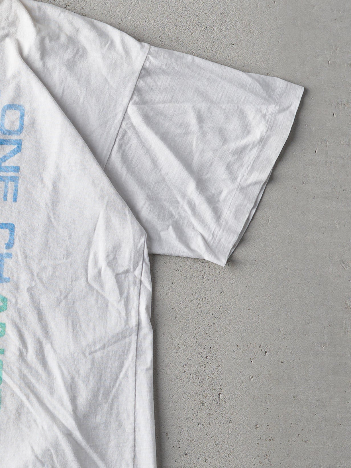 Vintage 90s White "Save The Planet" Boxy Tee (M)