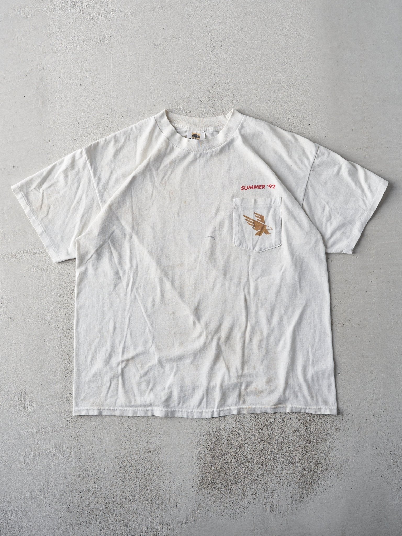 Vintage 92' White Winston Racing Pocket Tee (L)