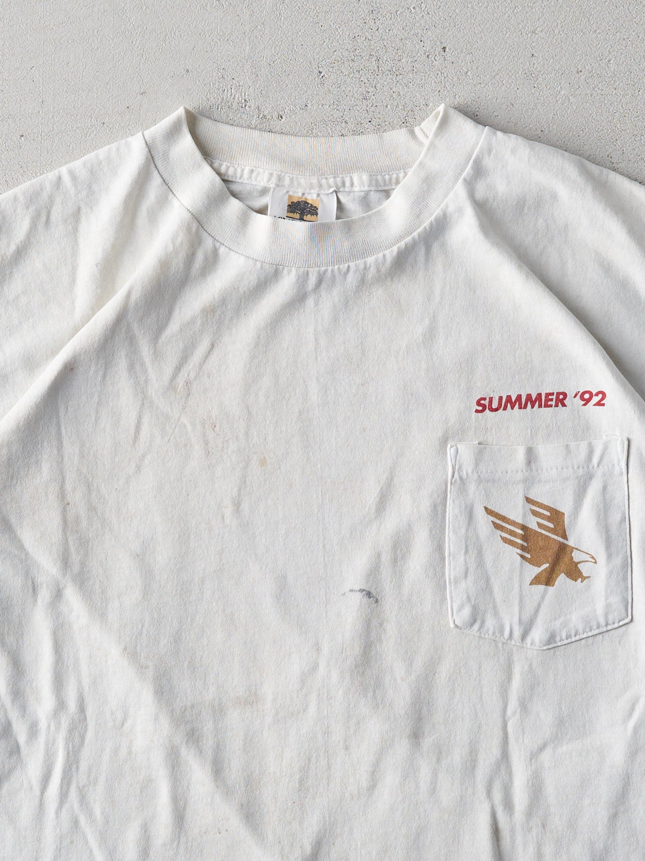 Vintage 92' White Winston Racing Pocket Tee (L)