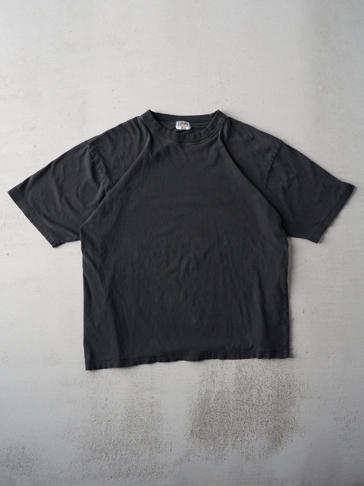 Vintage 90s Black Blank Infinity Boxy Tee (L)