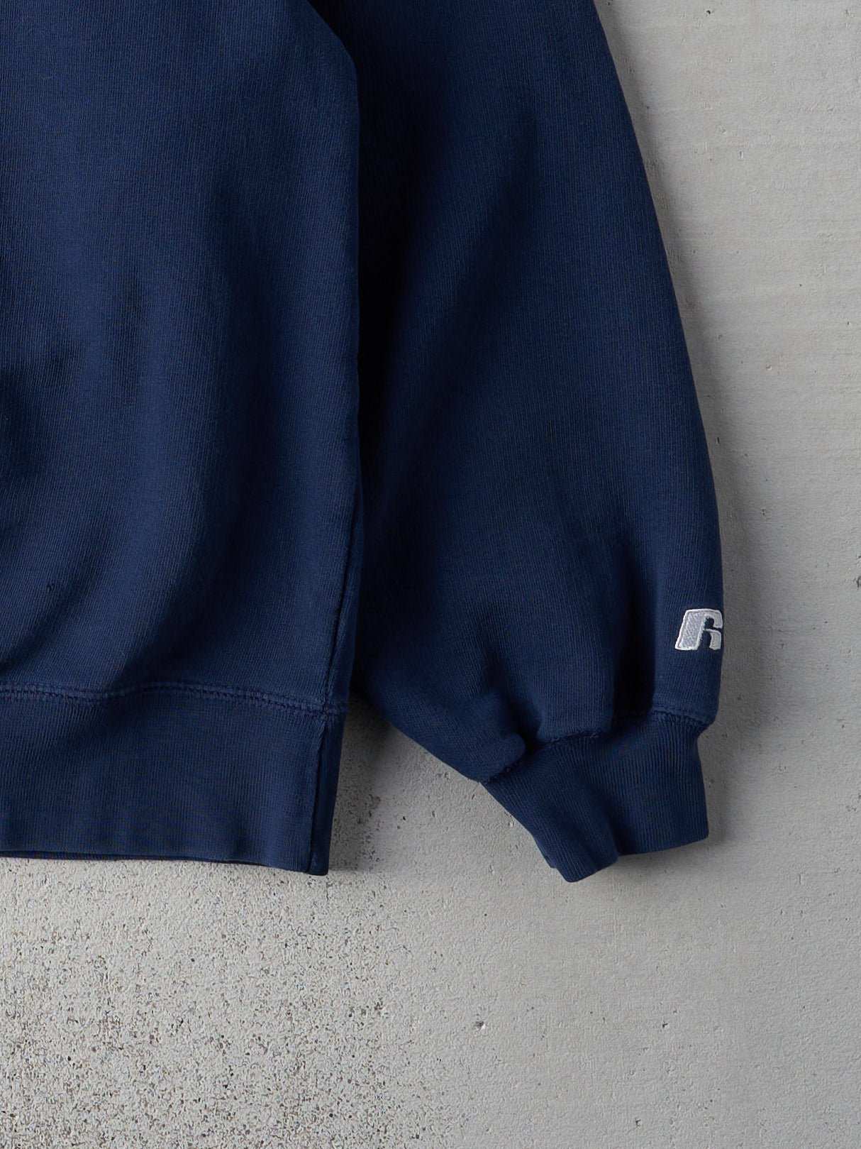 Vintage Y2K Navy Boxy Blank Russell Athletics Premier Crewneck (XL)