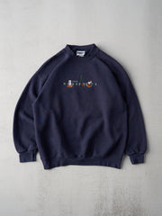 Vintage 90s Navy Minnesota S'more Embroidered Crewneck (L)