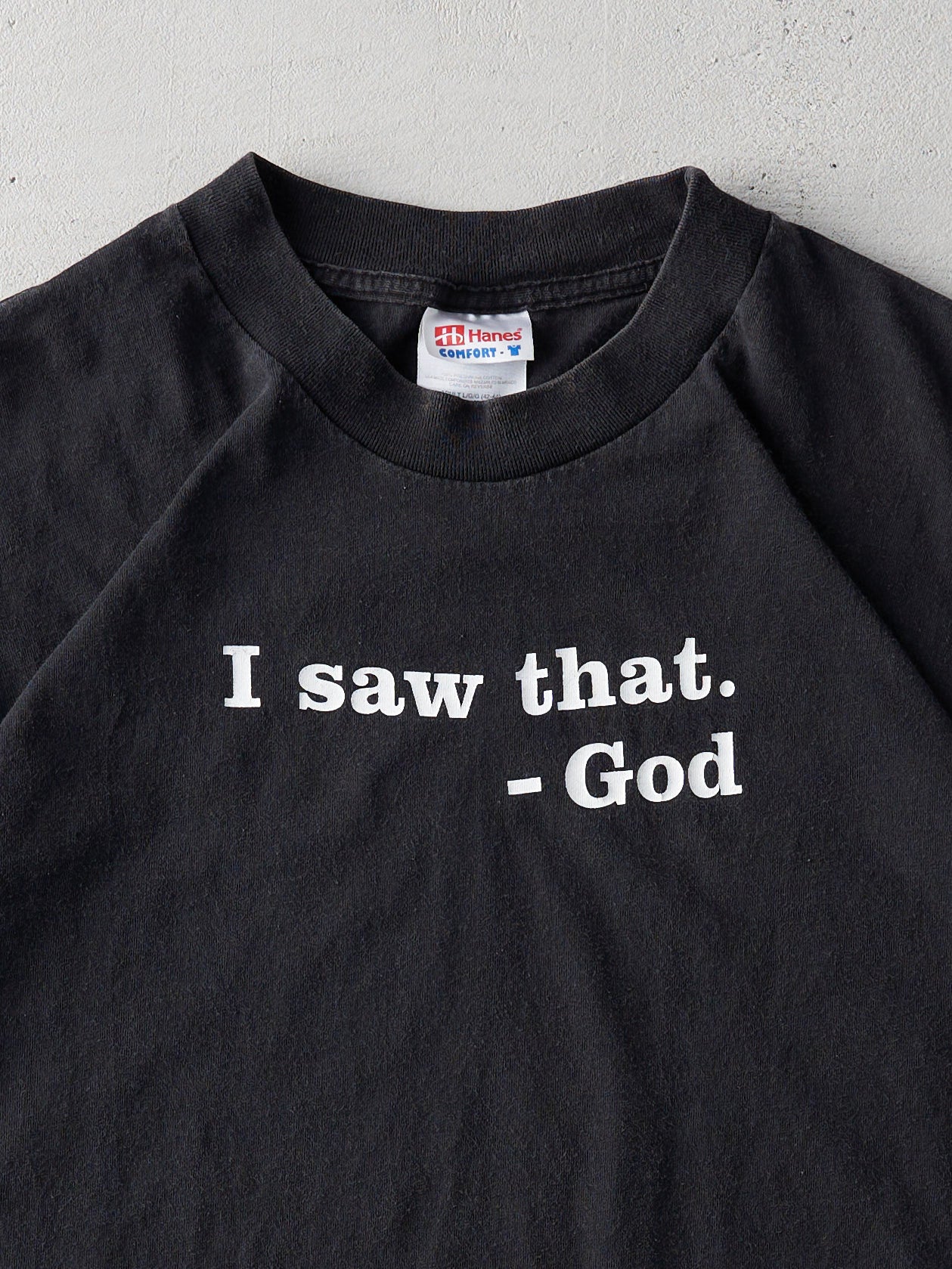 Vintage 90s Black "I Saw That" Tee (M)