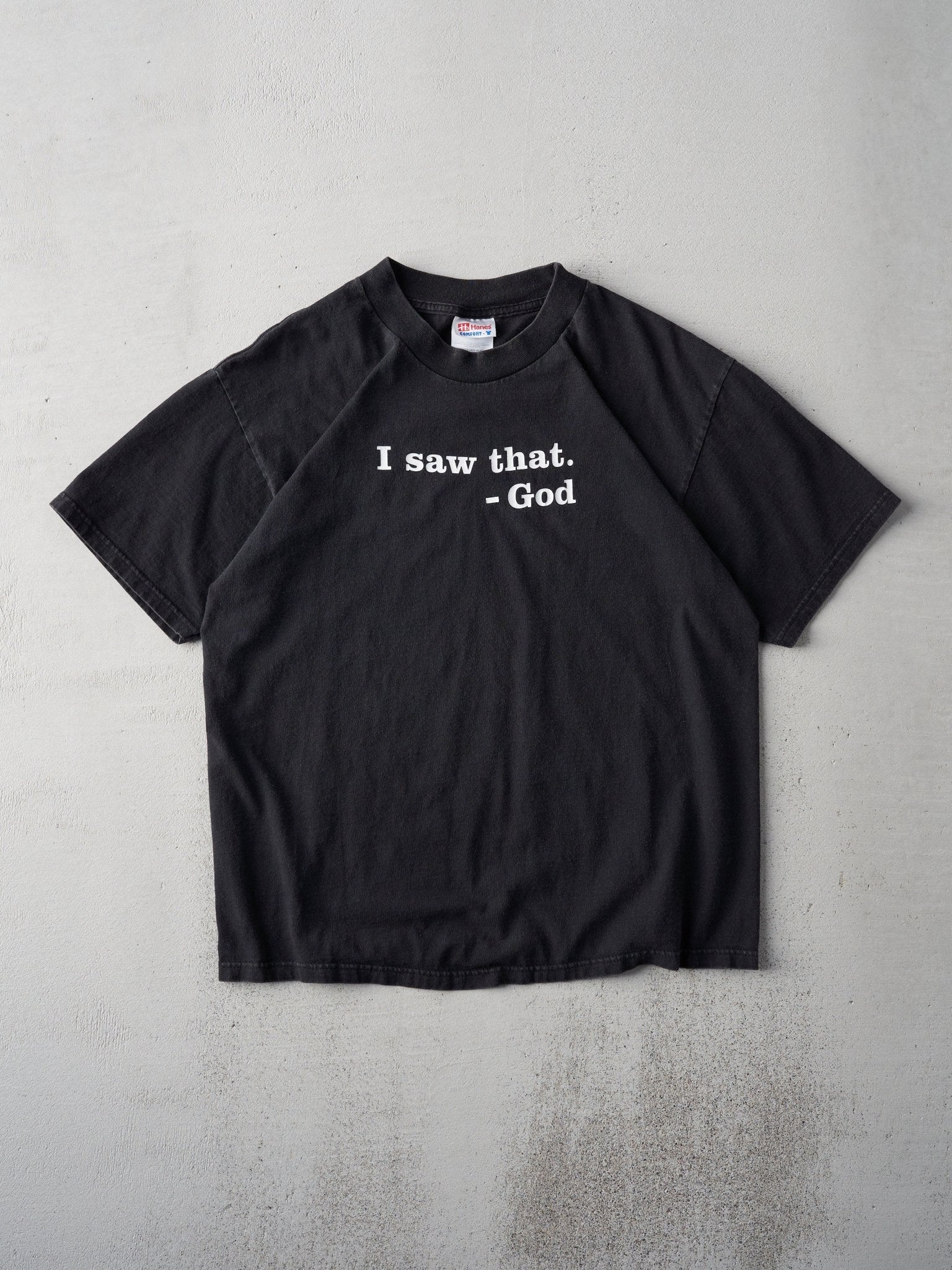 Vintage 90s Black "I Saw That" Tee (M)