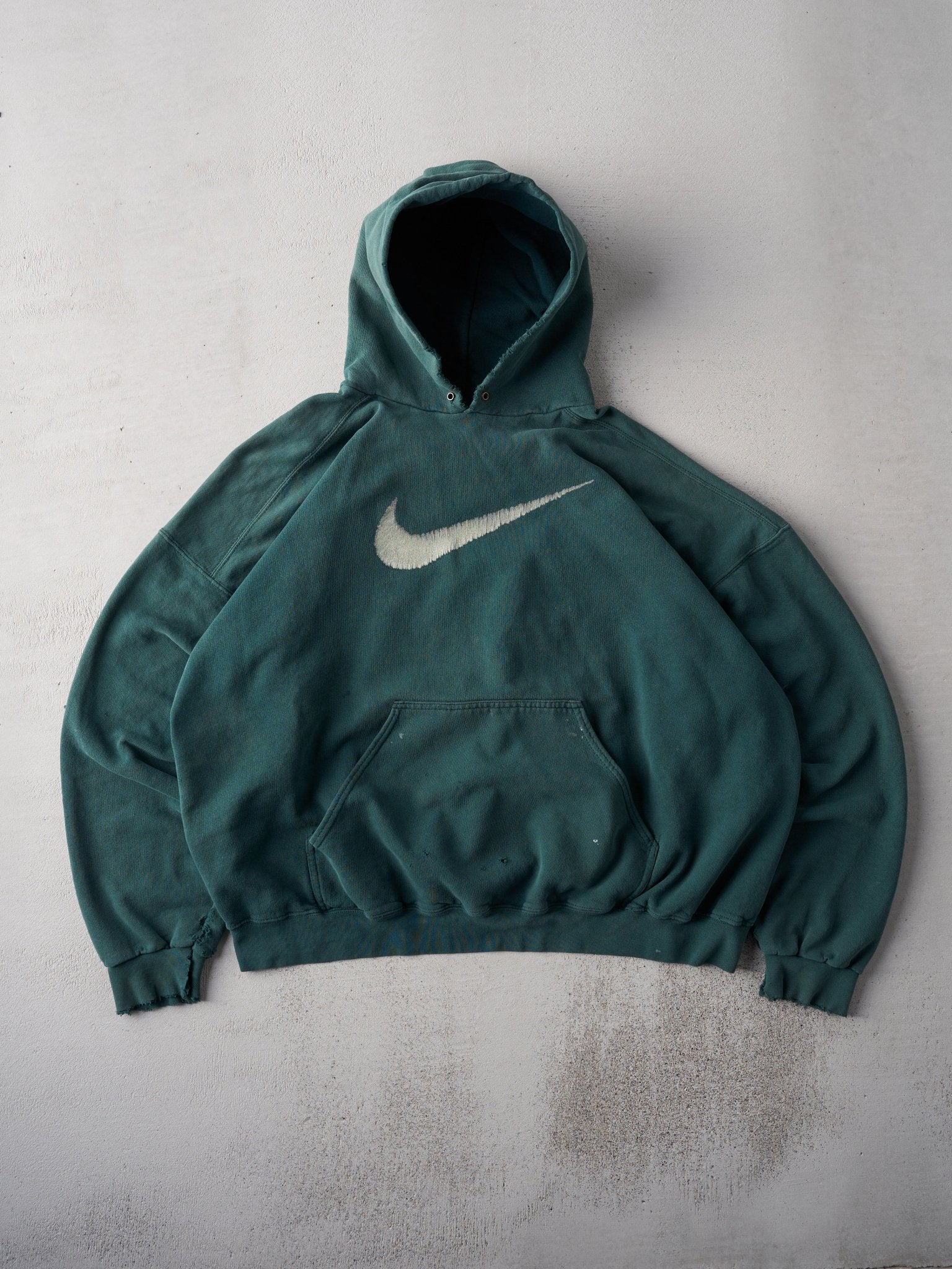 Vintage 90s Forest Green Nike Hoodie (XXL)