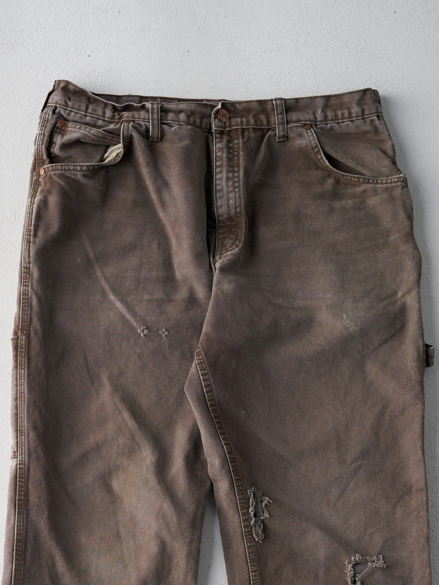 Vintage Y2K Dark Brown Tough Duck Carpenter Pants (36x28)