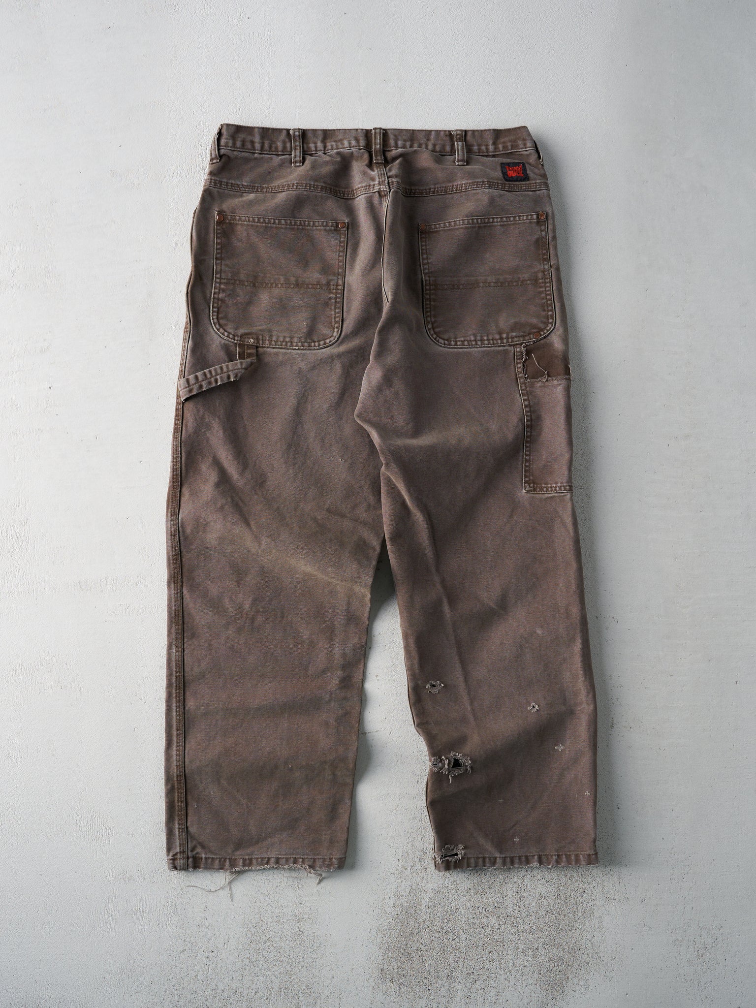 Vintage Y2K Dark Brown Tough Duck Carpenter Pants (36x28)