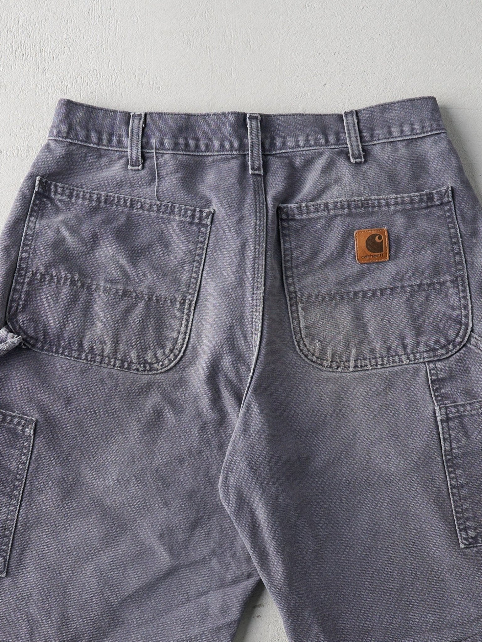 Vintage Y2K Faded Charcoal Grey Carhartt Dungaree Fit Shorts (30x10)