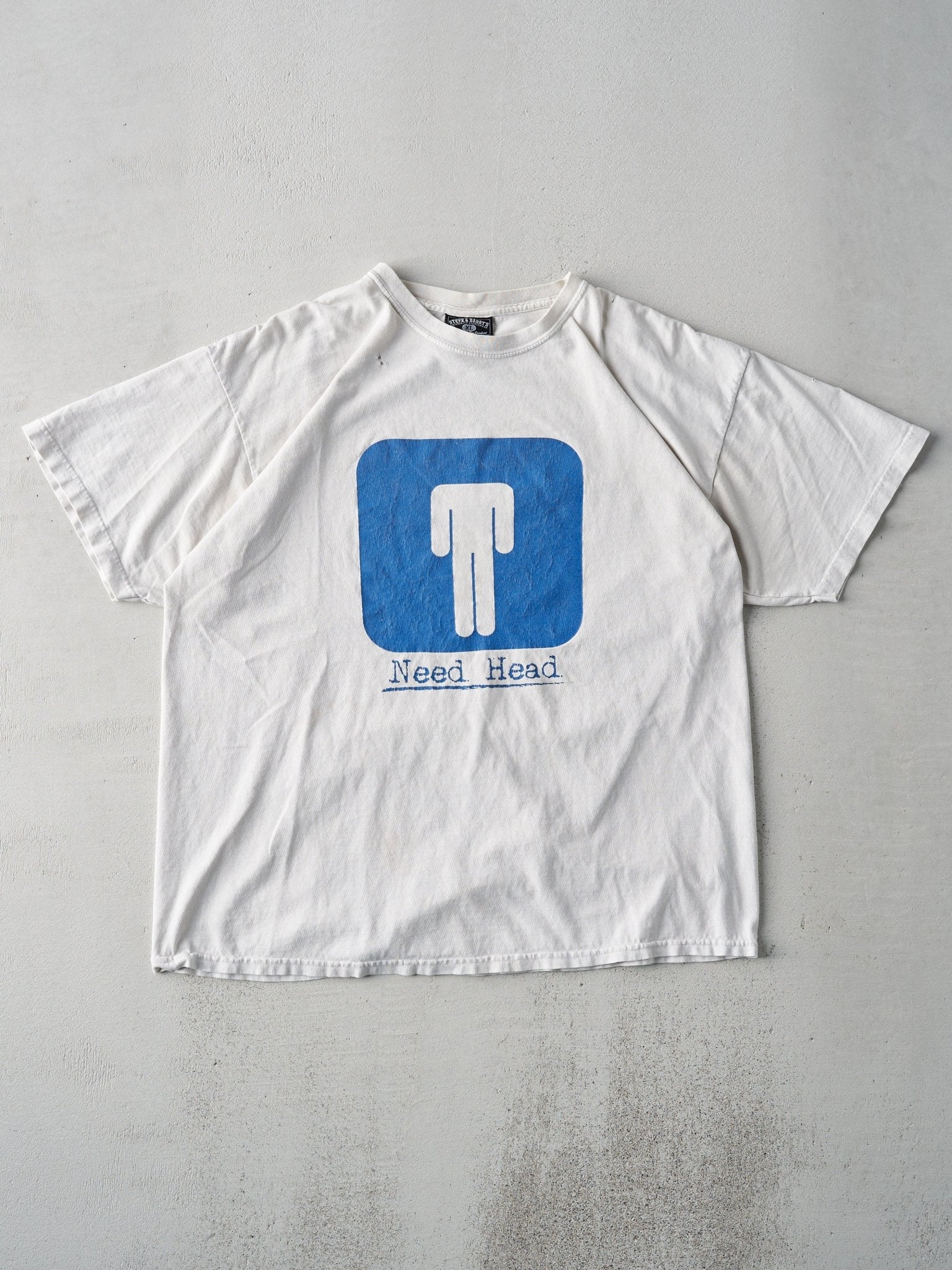Vintage White "Need Head" Tee (L)