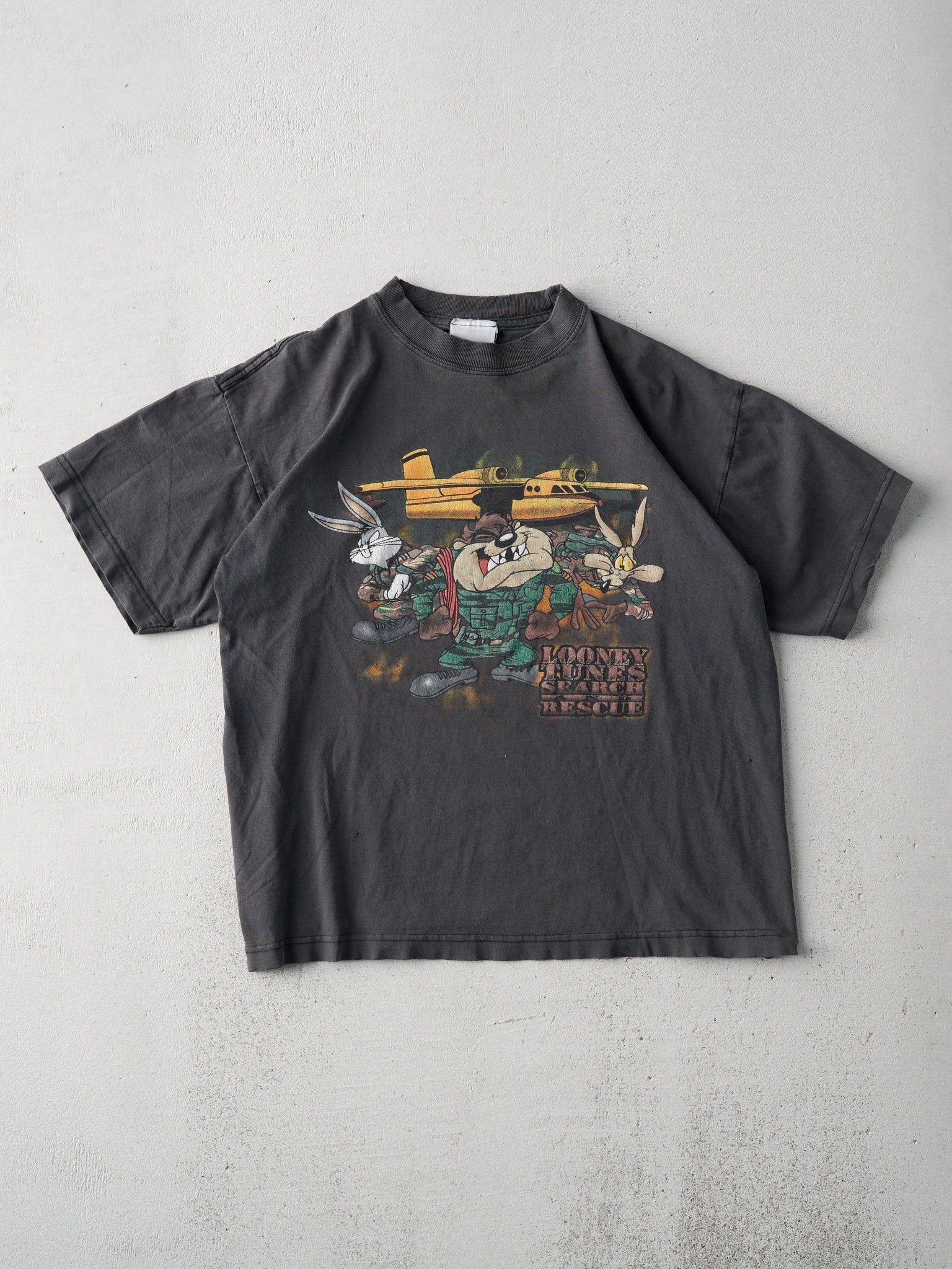 Vintage 97' Faded Black Looney Tunes Tee (S)