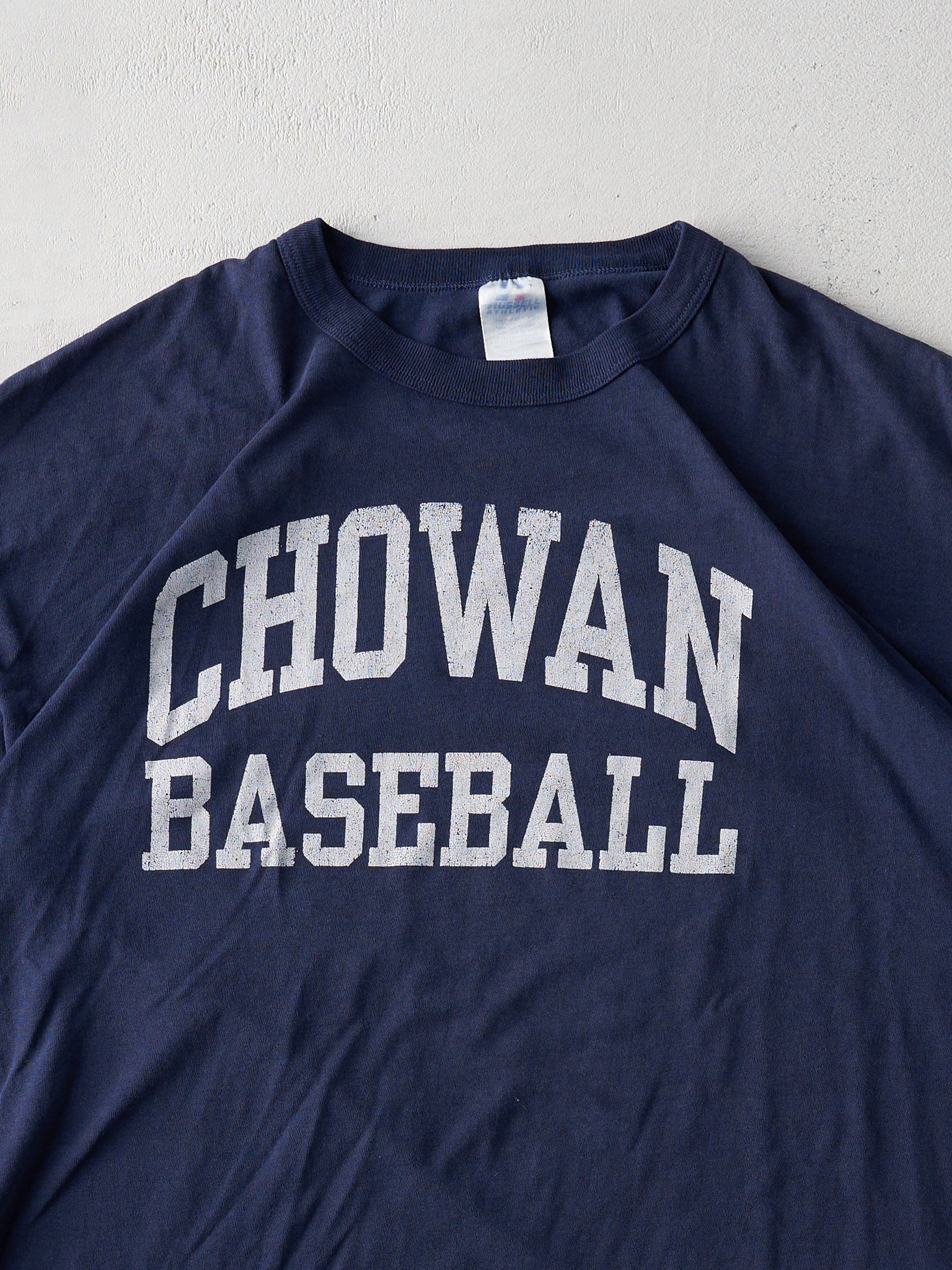 Vintage  Navy Blue Chowan Baseball Tee (L)