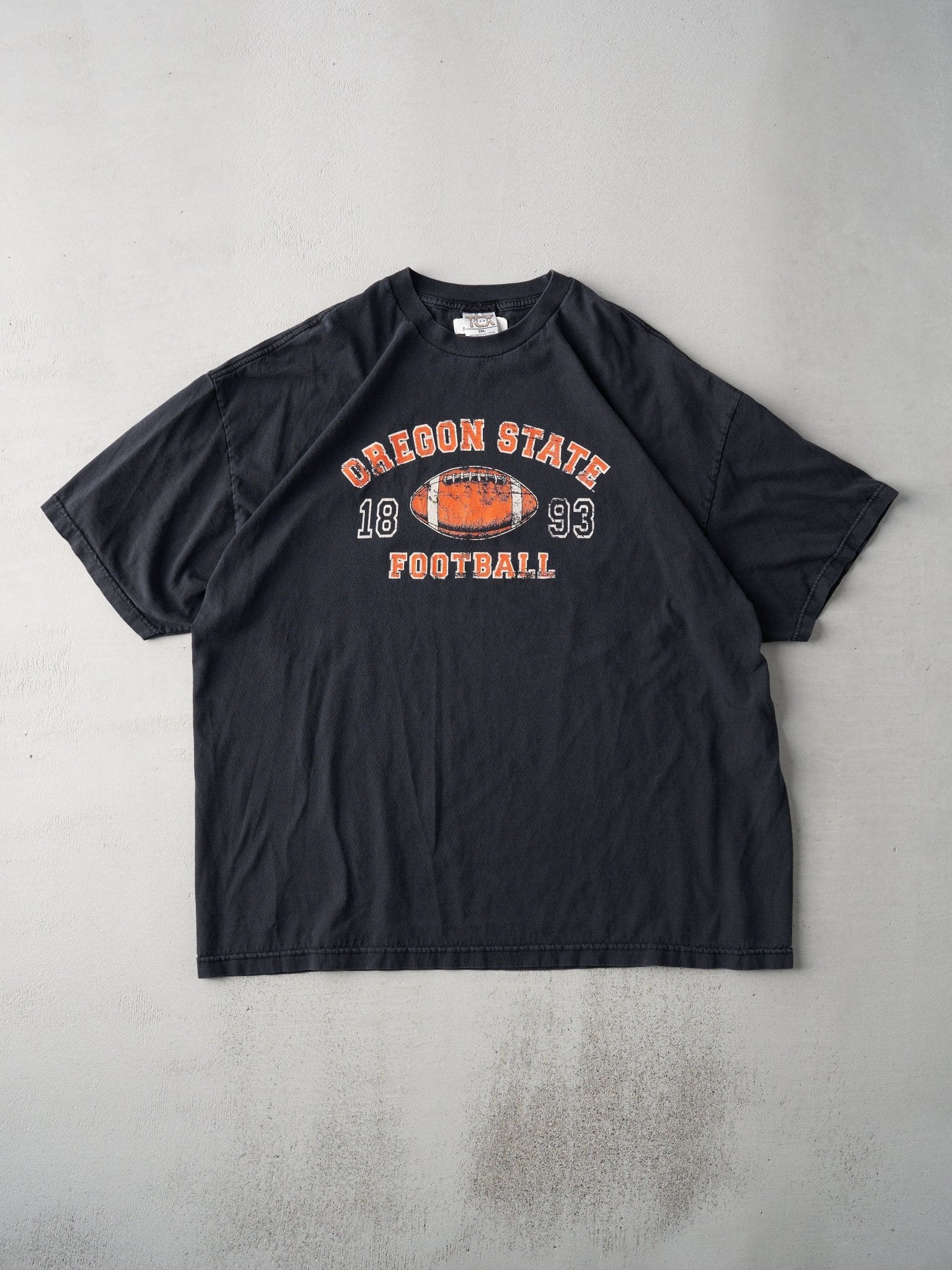 Vintage Black Oregon State Football Tee (XXL)