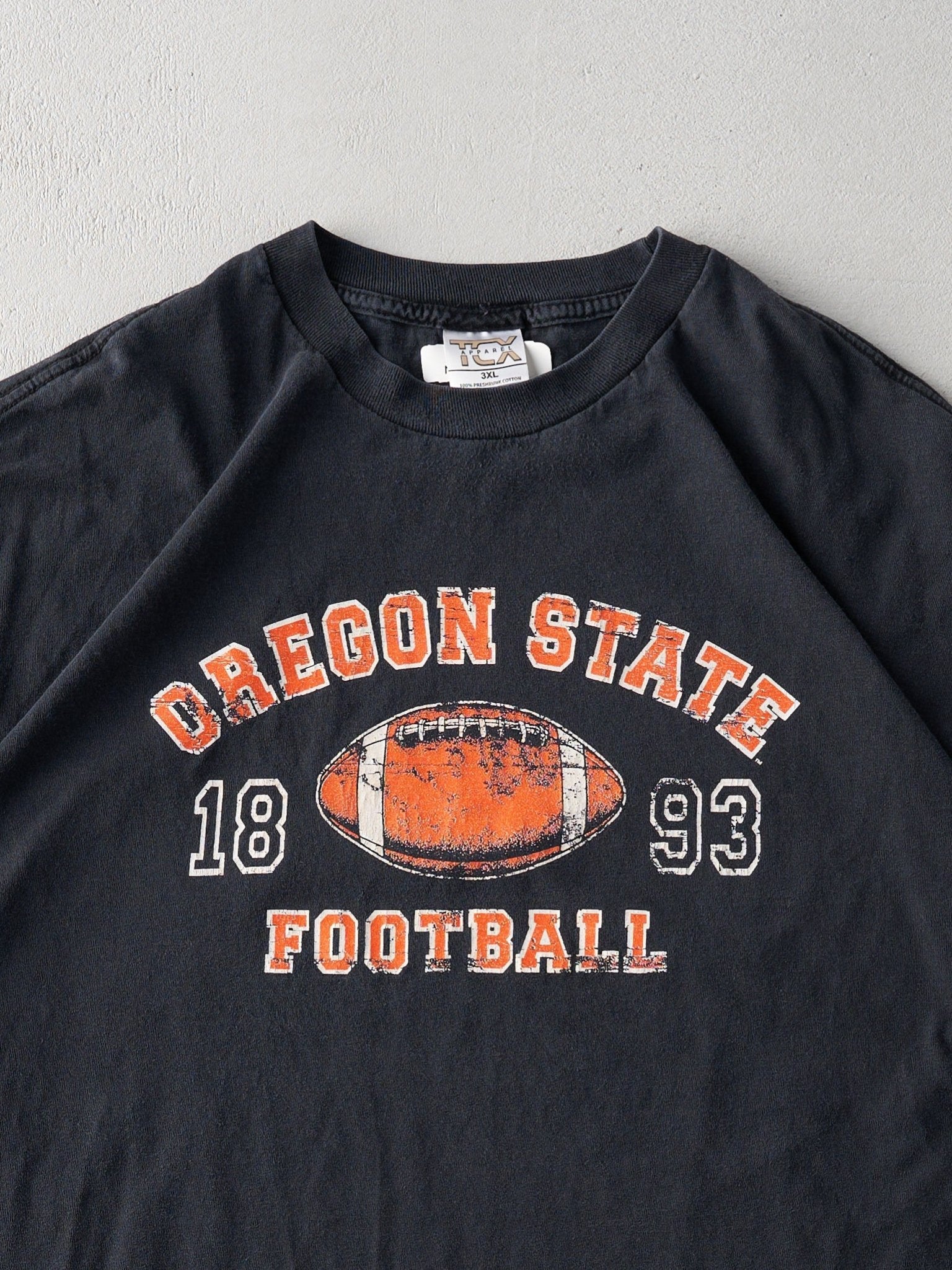 Vintage Black Oregon State Football Tee (XXL)