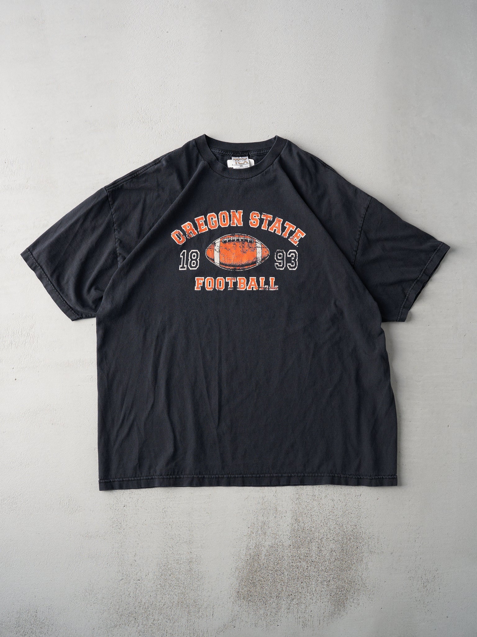 Vintage Black Oregon State Football Tee (XXL)