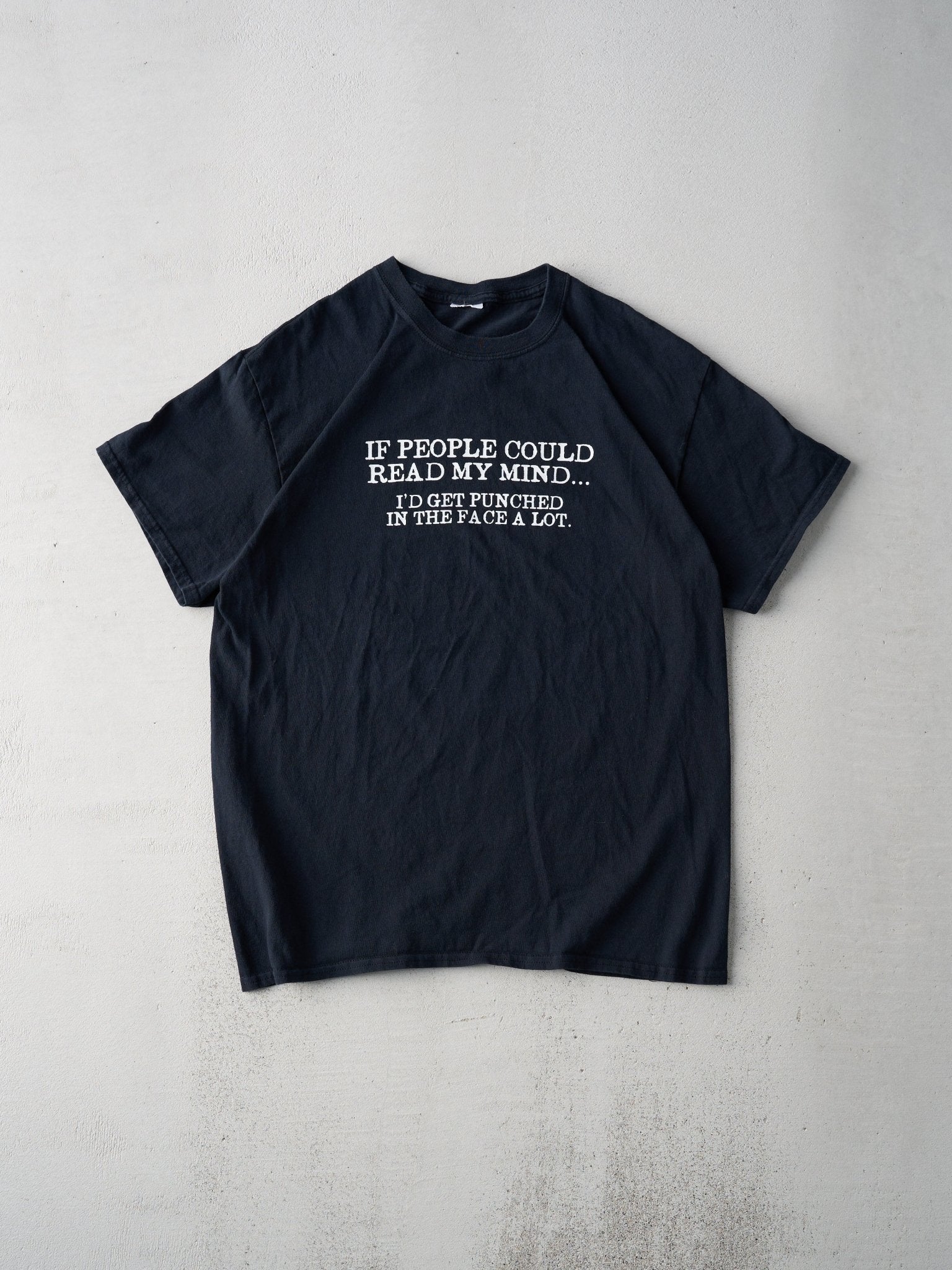 Vintage Black "If People Could Read My Mind.." Tee (M)