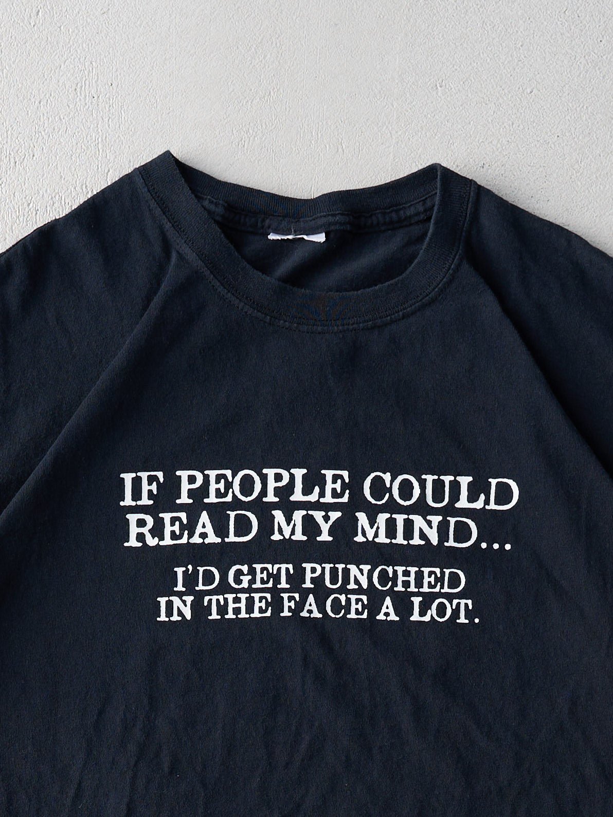 Vintage Black "If People Could Read My Mind.." Tee (M)