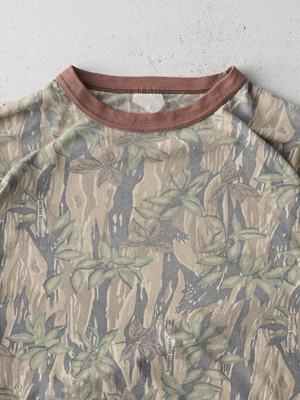 Vintage 90s Smokey Branch Camo Long Sleeve Shirt (M)